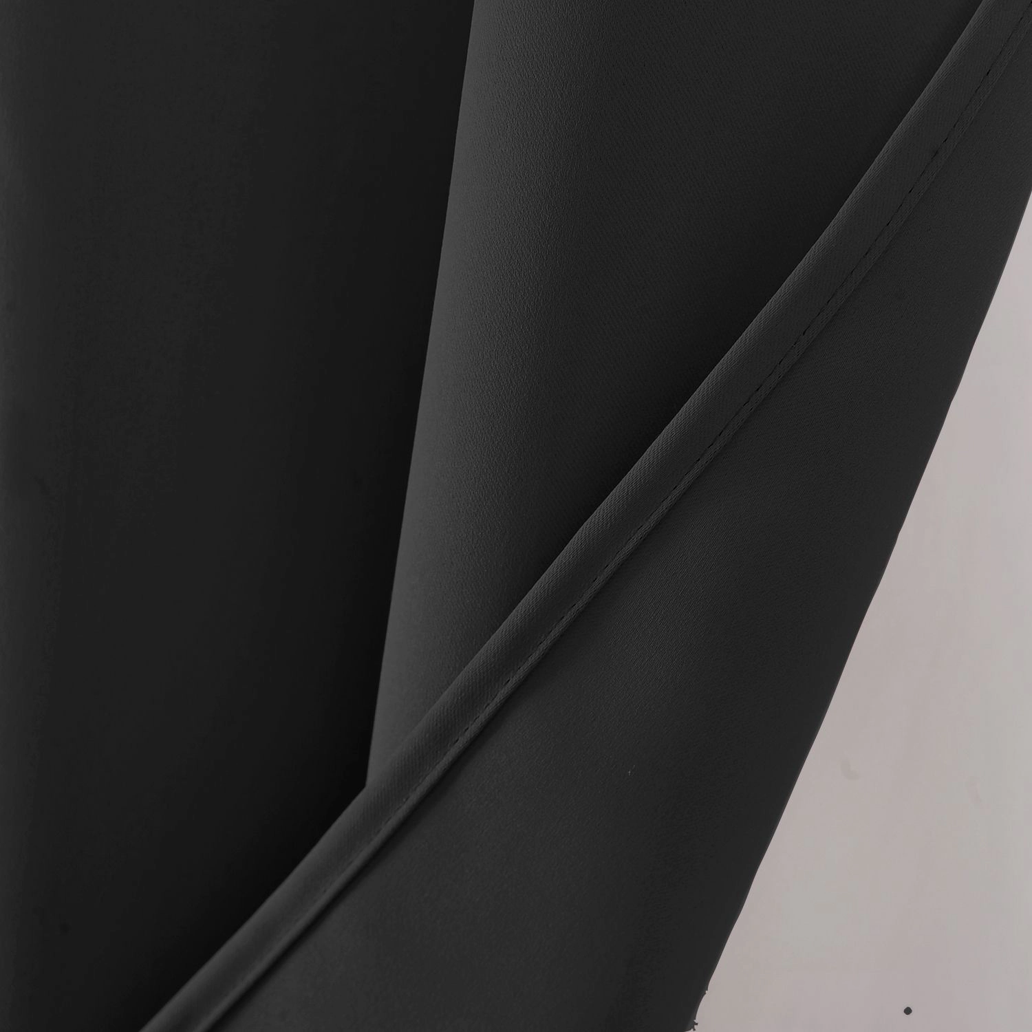 Kate Aurora 1 Piece Black Room Darkening Grommet Top Window Curtain Panel