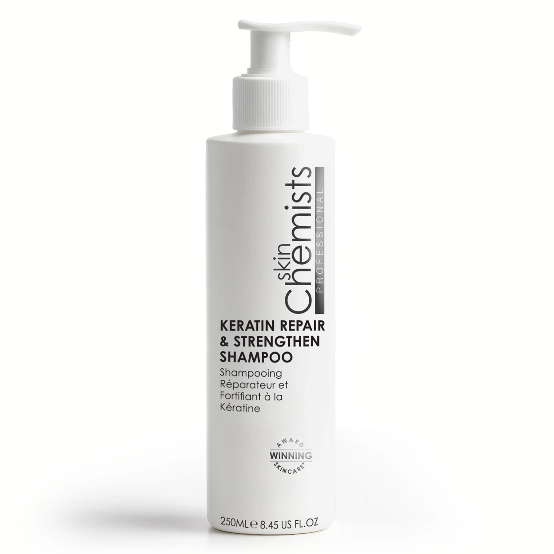 skinChemists Keratin Repair & Strengthen Shampoo 250ml - For Damaged and Chemically Treated Hair