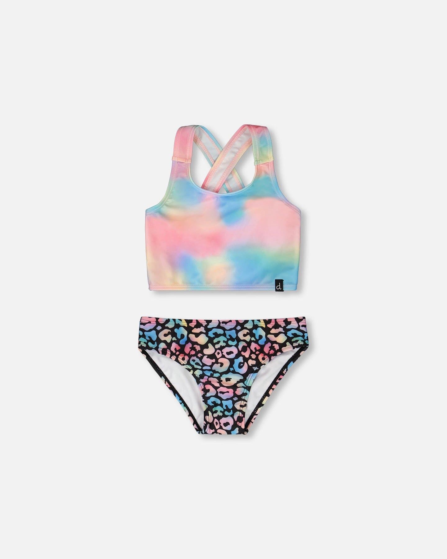 Deux par Girls Recycled Polyester Top and Bottom Two-Piece Swimsuit