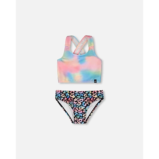 Deux par Deux Girls Recycled Polyester Top and Bottom Two-Piece Swimsuit