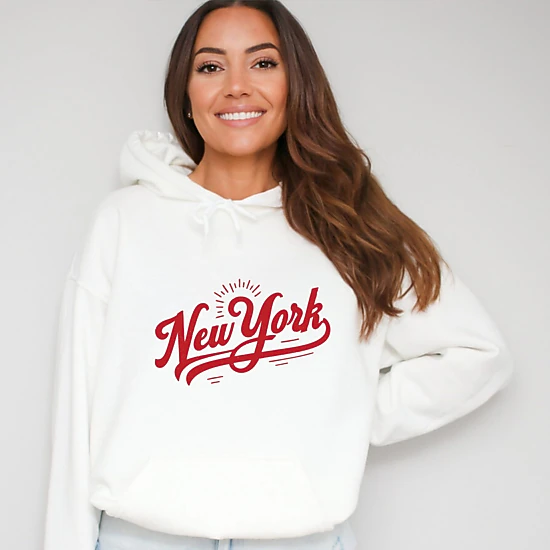 Simply Sage Market - New York Retro Red - Women's Graphic Hoodie