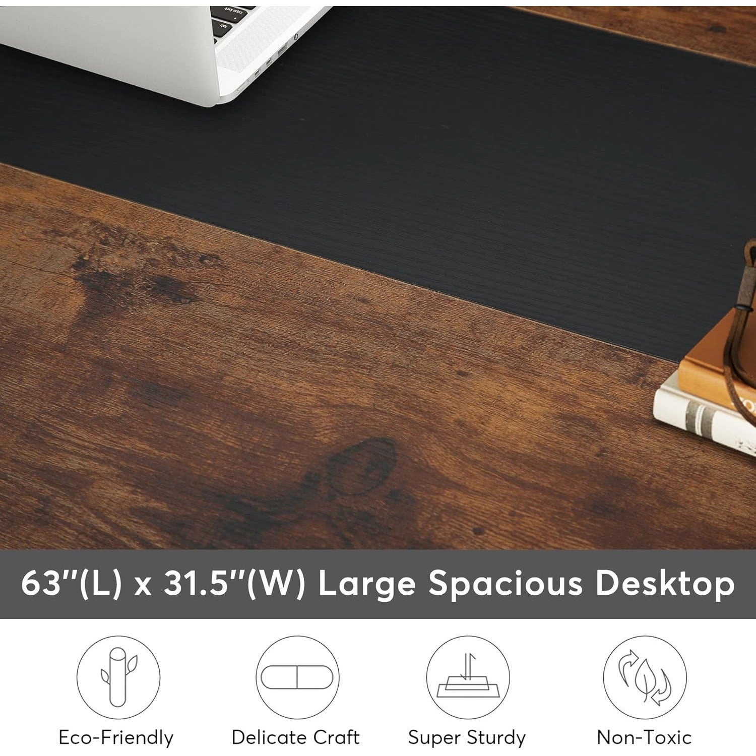 Tribesigns Farmhouse Executive Desk for Home Office and Workspaces