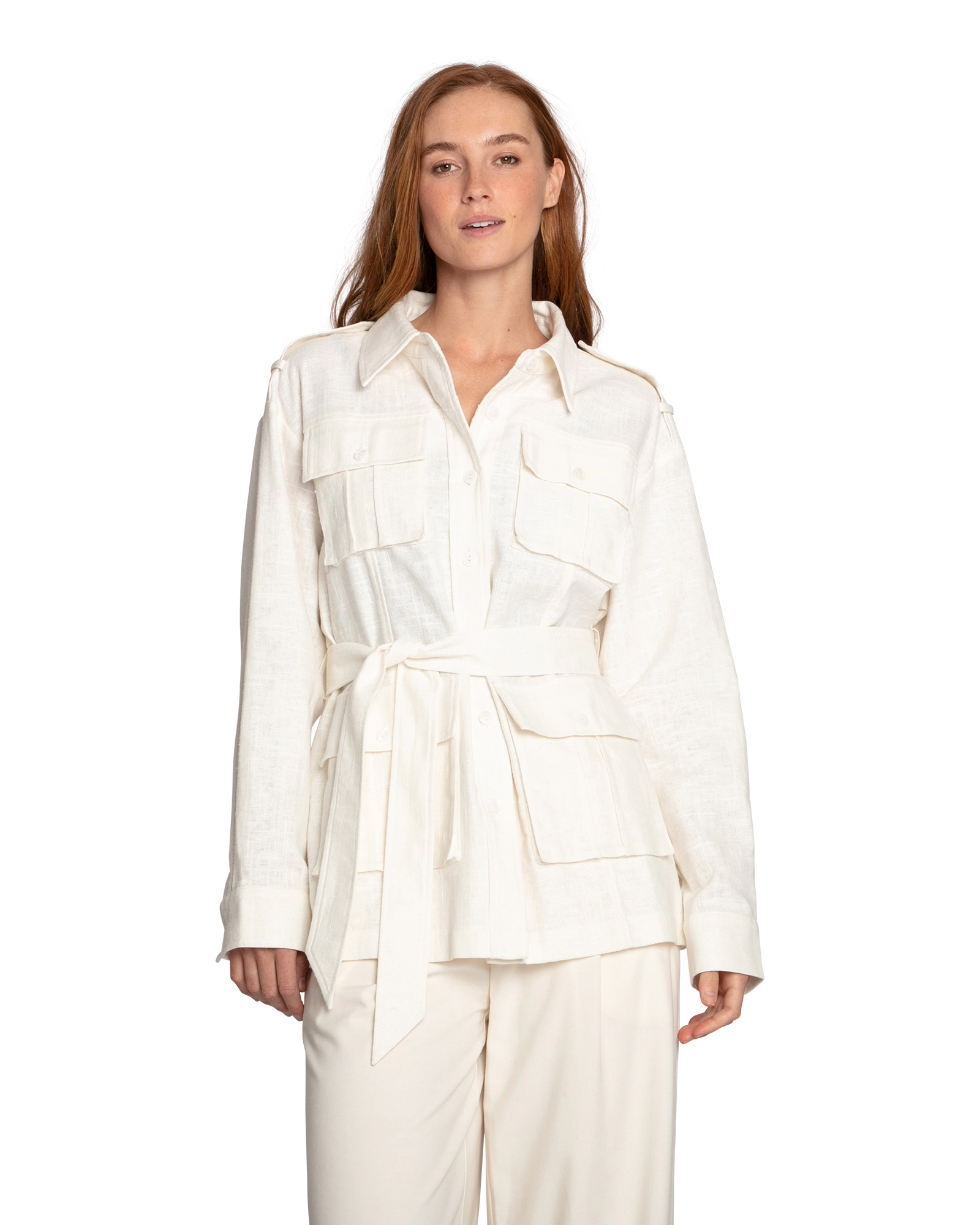 Belle & Bloom Womens Still Storm Belted Safari Jacket