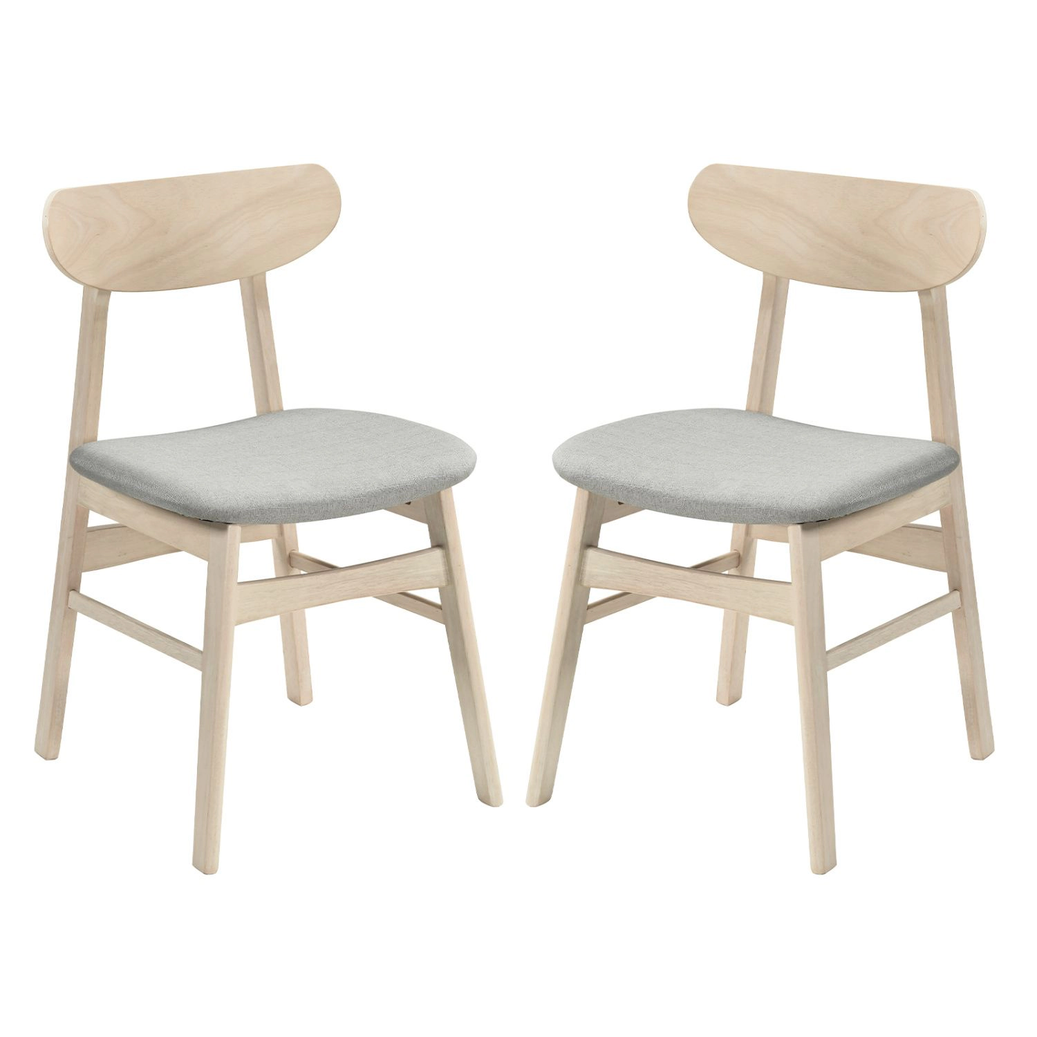 SlickBlue Mid-Century Upholstered Dining Chairs Set of 2