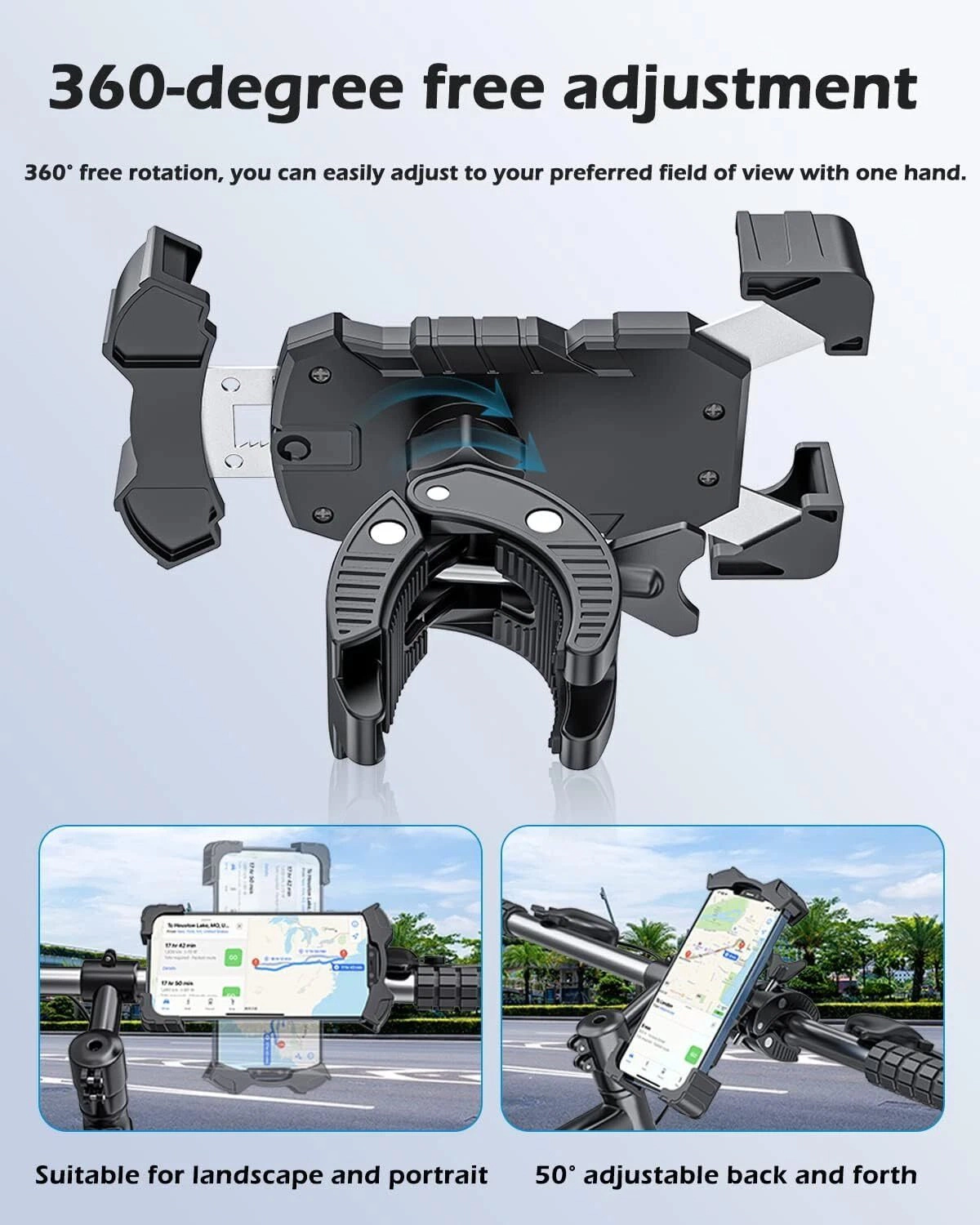 Home Collection Auto Lock 360 Degree Bicycle and Motorcycle Phone Mount