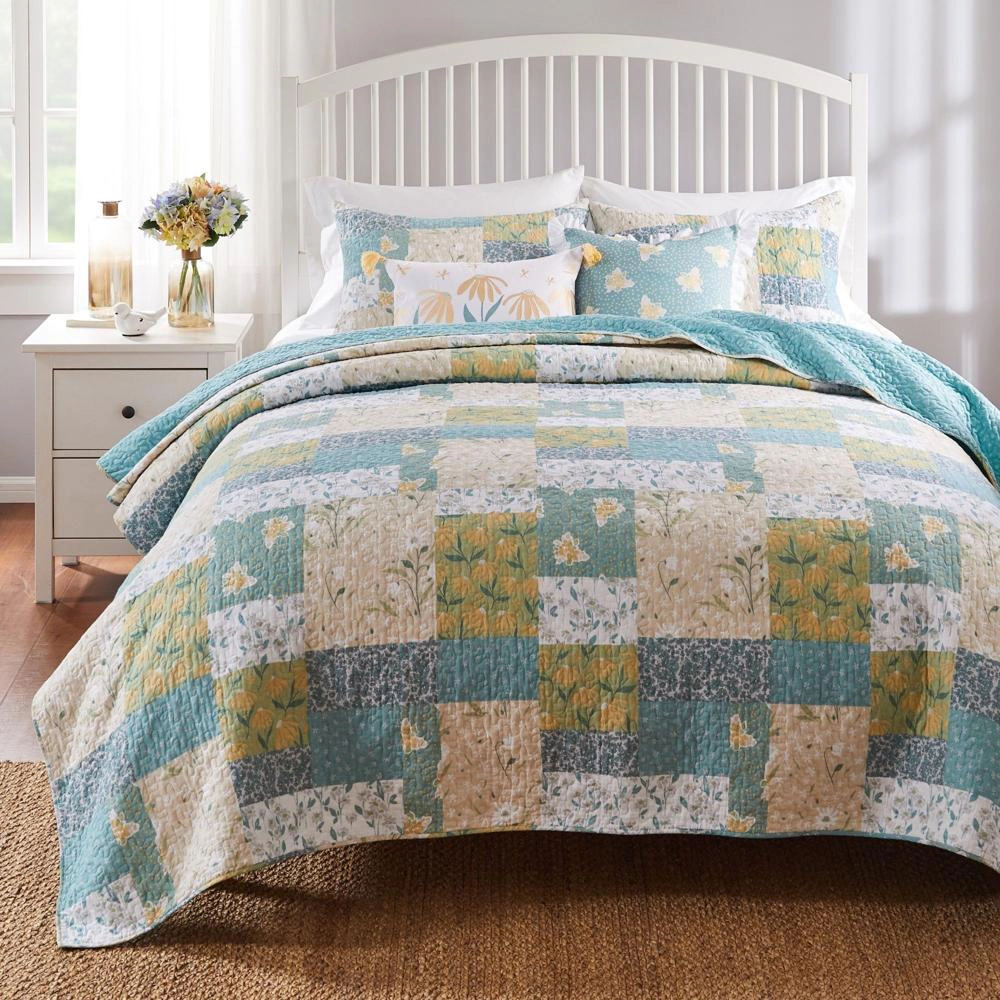 Greenland Home Fashions Evangeline Luxurious Comfortable 3 Piece s Quilt Set