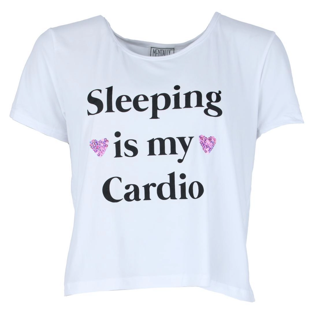 Mentally Exhausted Women's Plus Panda Sleeping is My Cardio Pajama Set