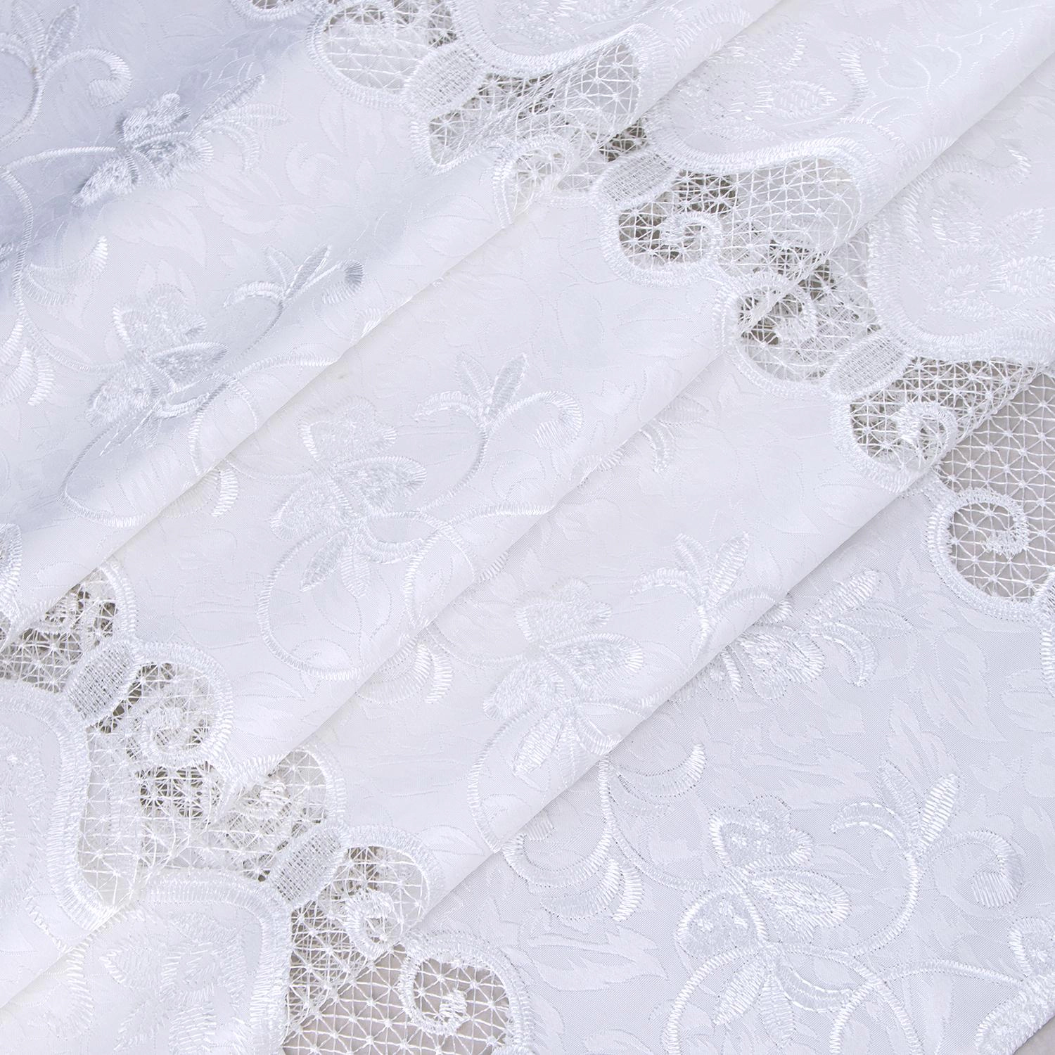 RT Designer Collection Alice Macrame Luxurious Decorative Rod Pocket Curtain Panel 54" x 84" White