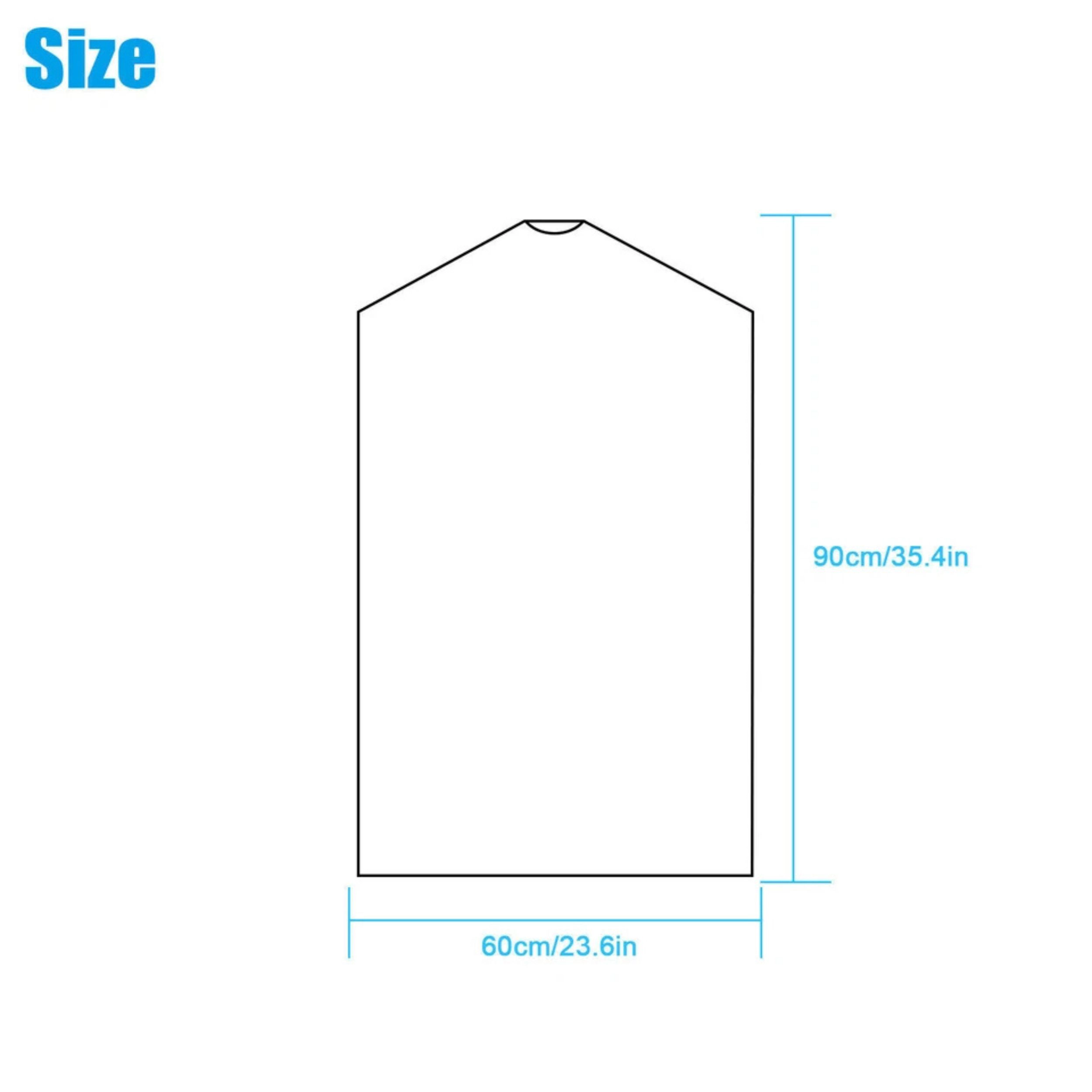 SS Design 10 Pack Clear Hanging Garment Storage Bags Suit Dress Coat Dust Proof Covers