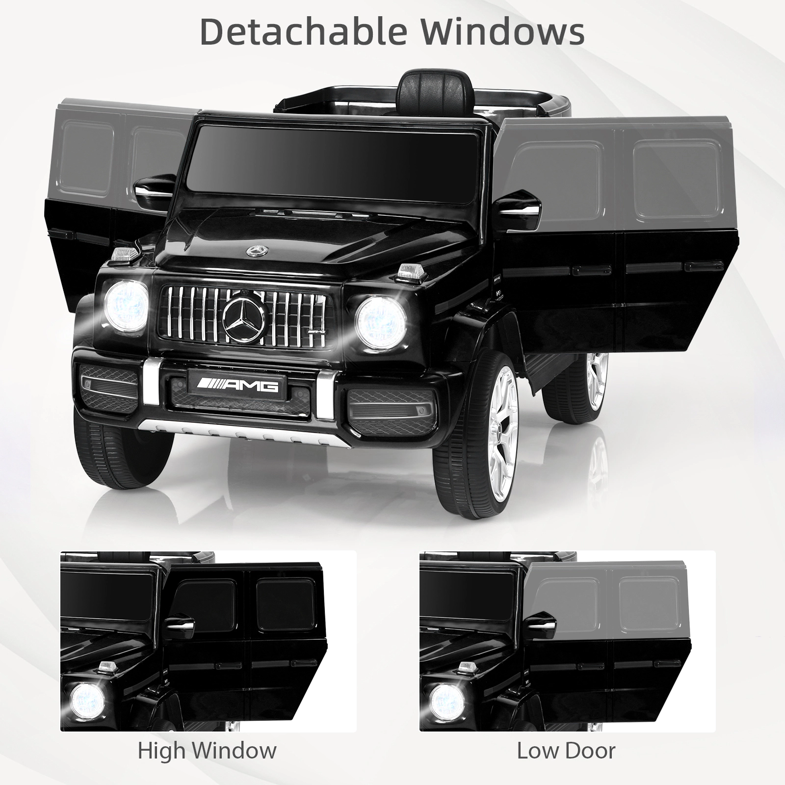 LJG 12V Mercedes-Benz G63 Licensed Kids Ride on Car with Remote Control