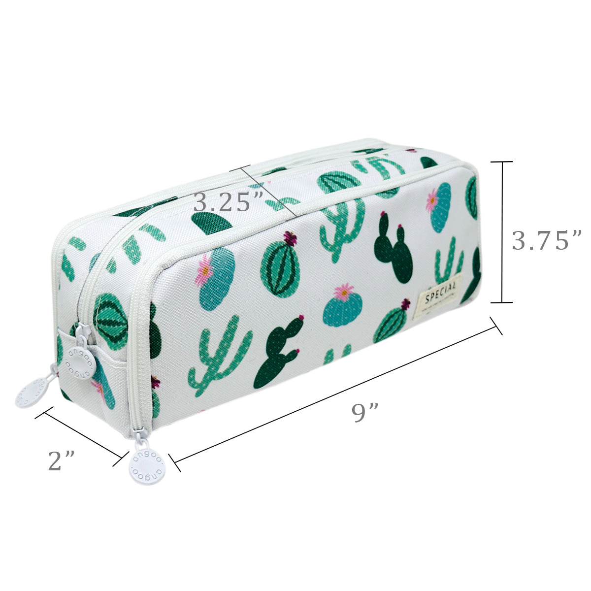 Wrapables Large Capacity Pencil Case, 3 Compartment Pencil Pouch for Stationery Pens
