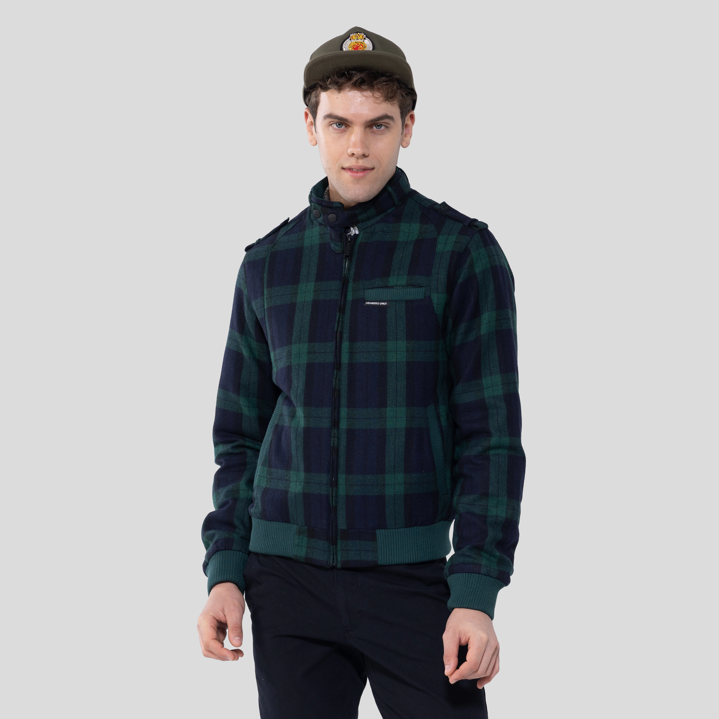 Members Only Men's Wool Iconic Racer Jacket