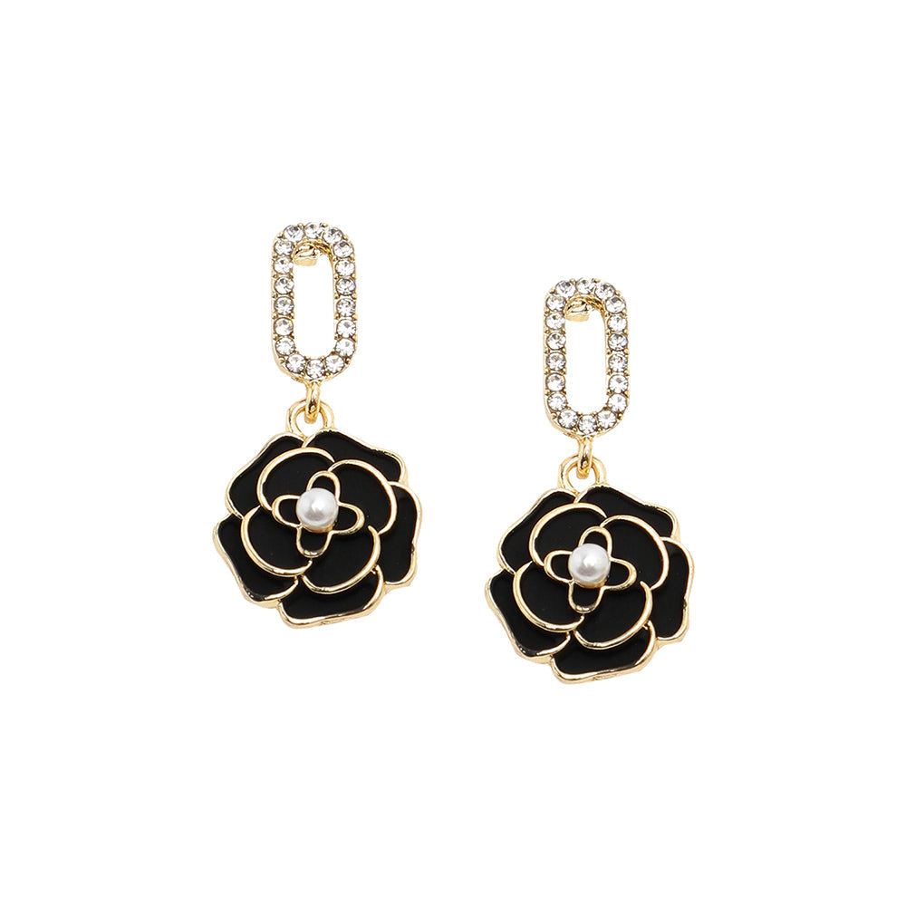 SOHI Women's Rose Drop Earrings