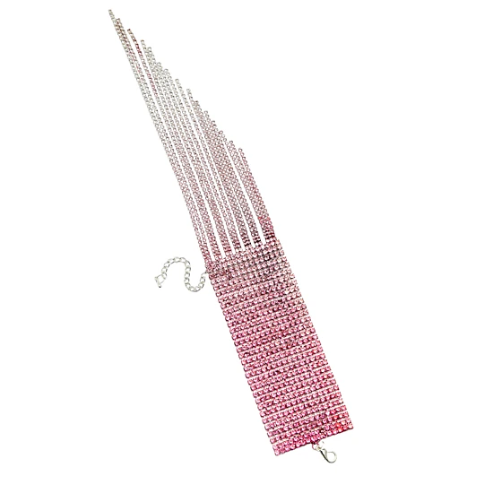 AGP PARIS Womens Diva Collection Pink Glitter Chevron Bracelet