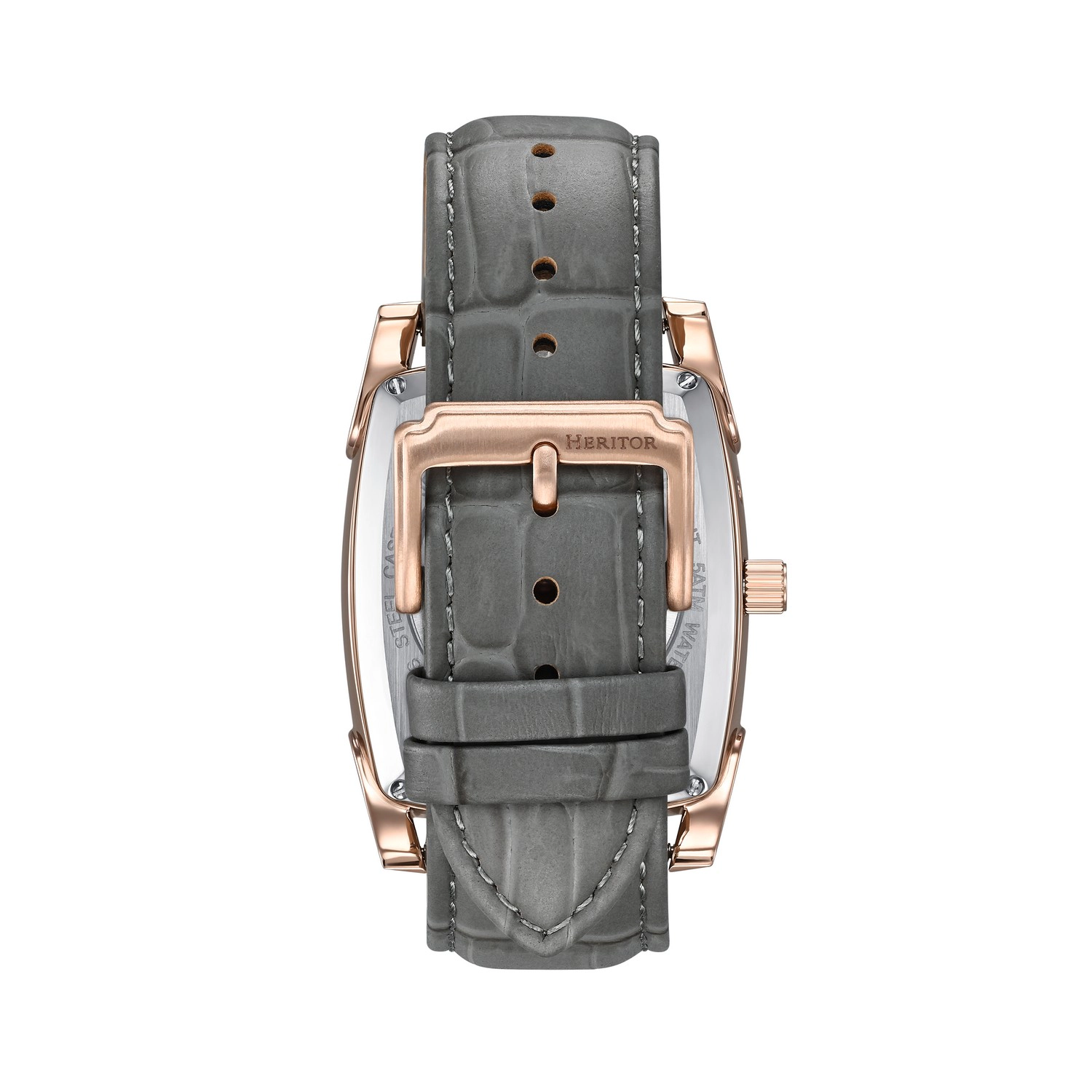 Heritor Automatic Valentin Leather-Band Watch w/Date
