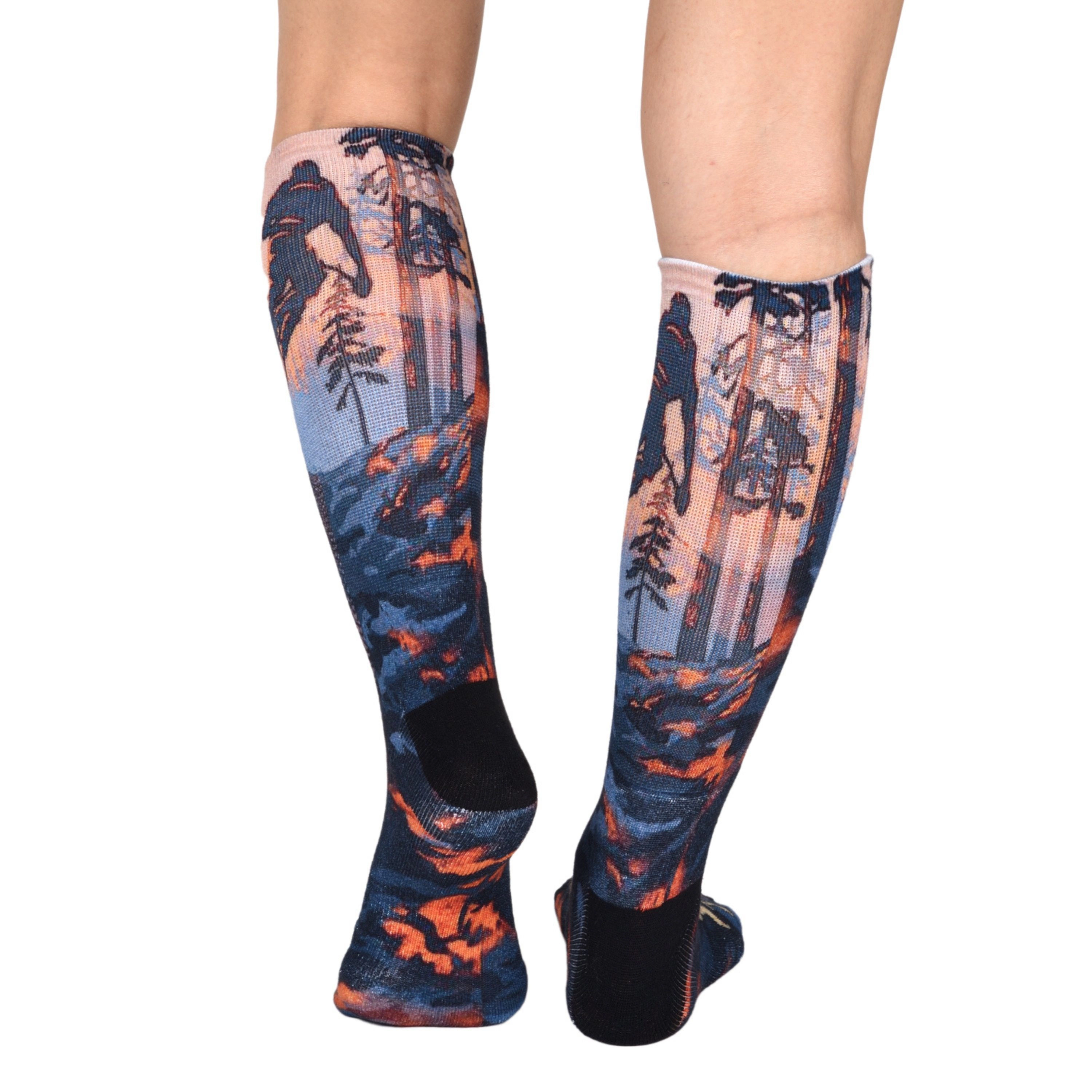 Wear Sierra CoolMax Mud Bike Design Men's Knee-High Pair Pack Socks