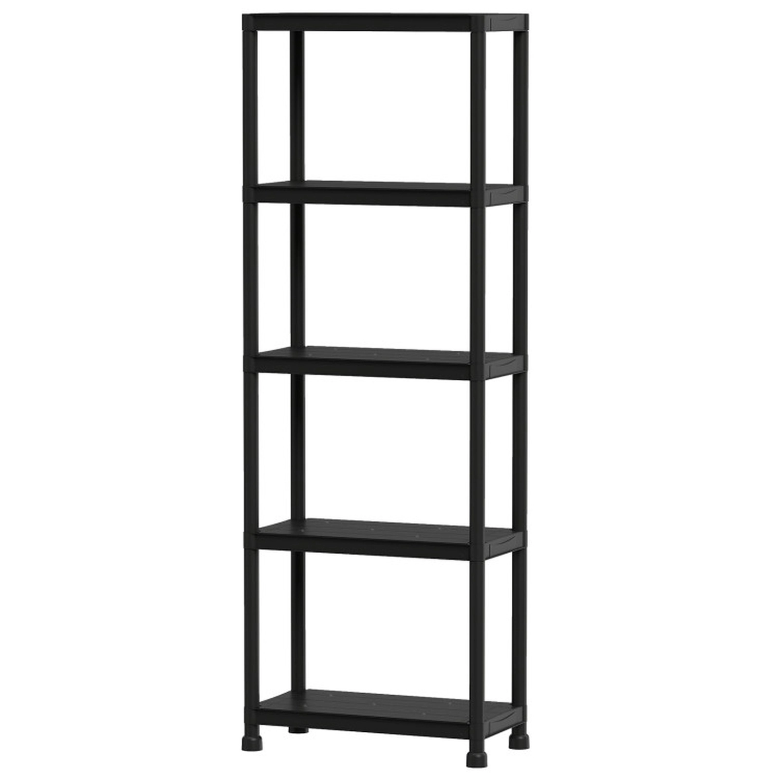 SUGIFT 5-Tier 300-lb Capacity Freestanding Waterproof Plastic Storage Shelves Modular Shelving Unit