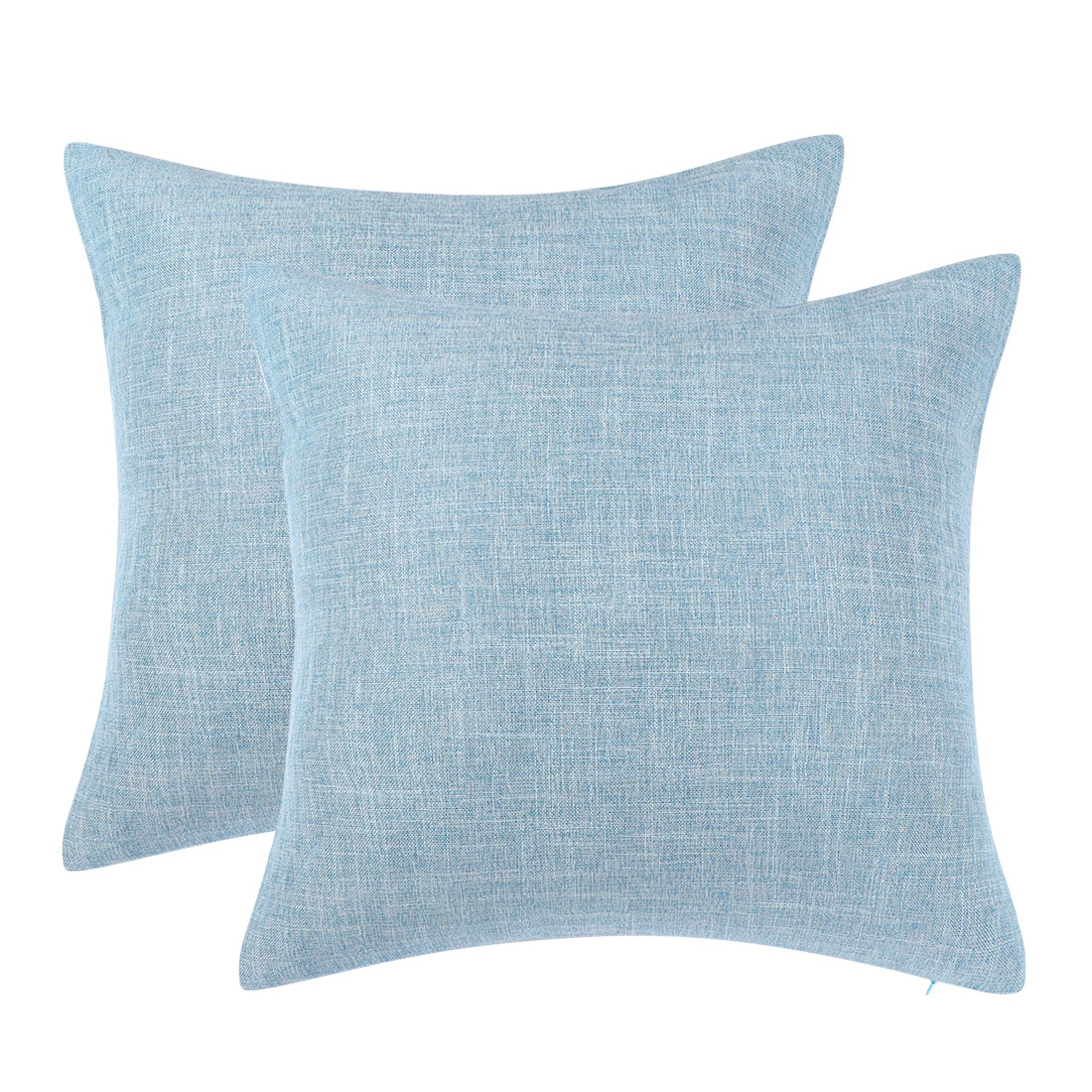 REGALWOVEN 2pcs Linen Throw Pillow Covers, Square Decorative 18"x18"