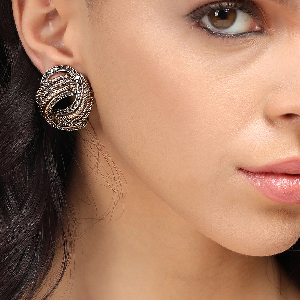 SOHI Women's Twisted Rope Drop Earrings
