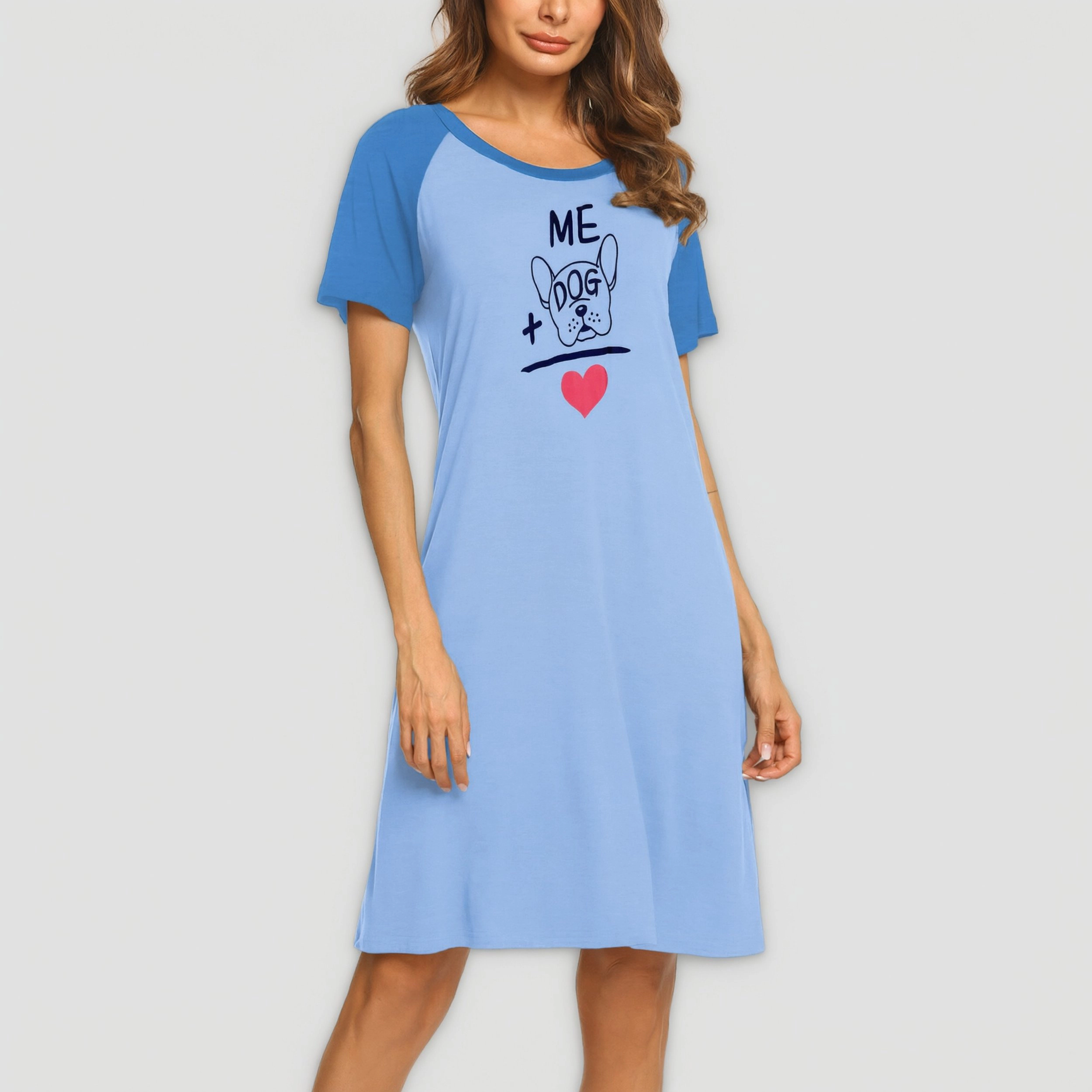 Ekouaer Sleep Shirts for Women Short Sleeve Night Sleeping Pullover Nightgown Soft