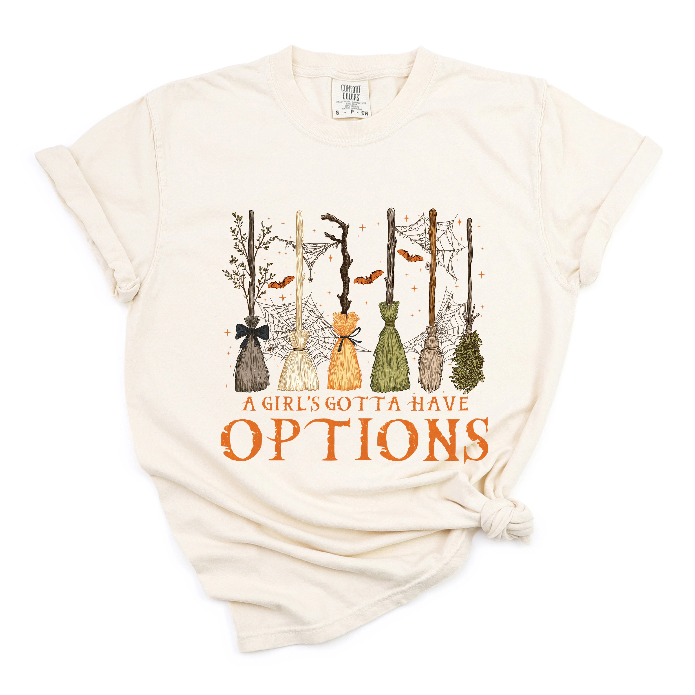 Simply Sage Market - Women's Garment Dyed Graphic T-Shirt Girl's Gotta Have Options