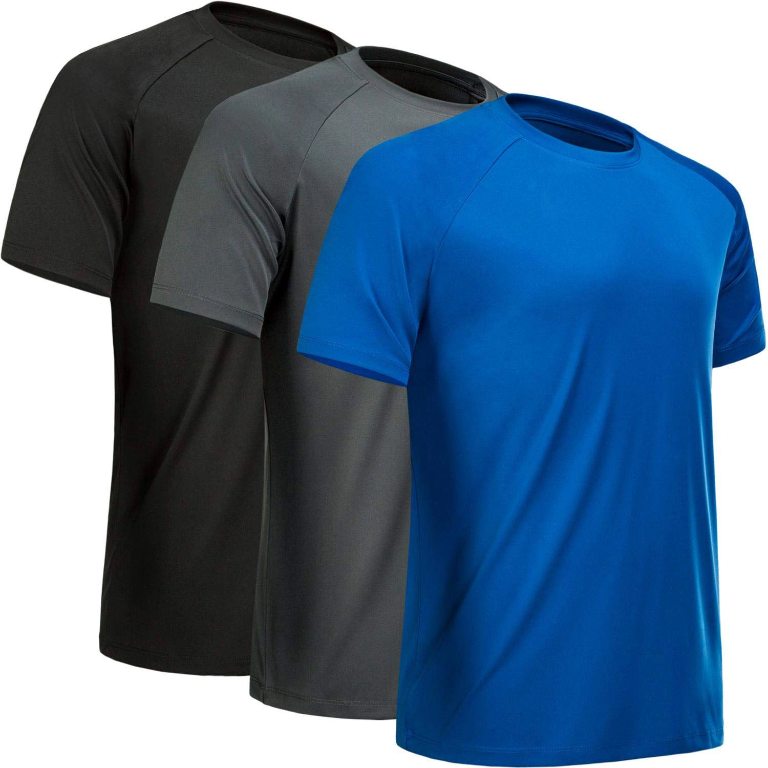 PIGFDK Men Short Sleeve Quick Dry Workout Shirts Moisture Wicking Athletic Gym Tees