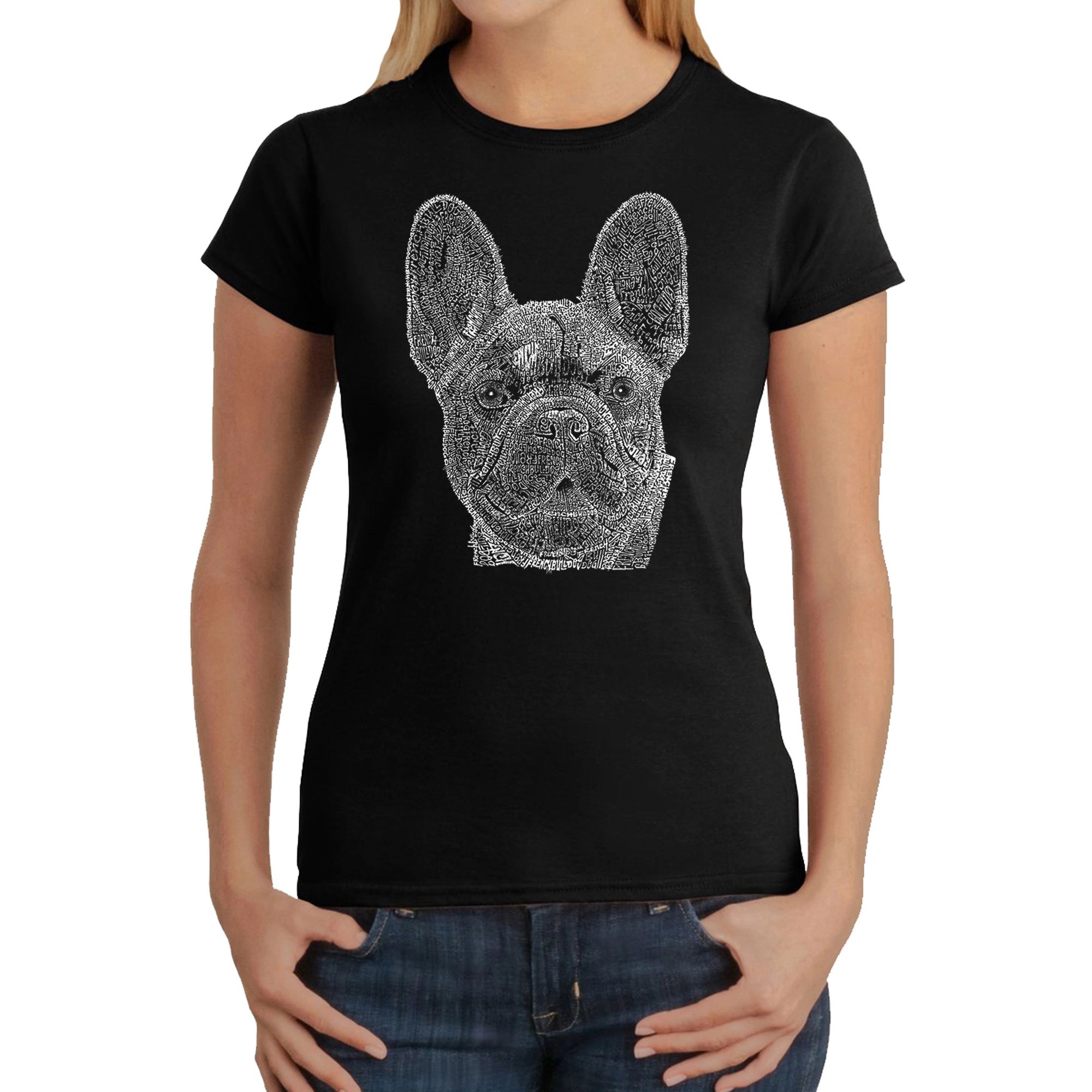 LA Pop Art Women's Word T-Shirt - French Bulldog