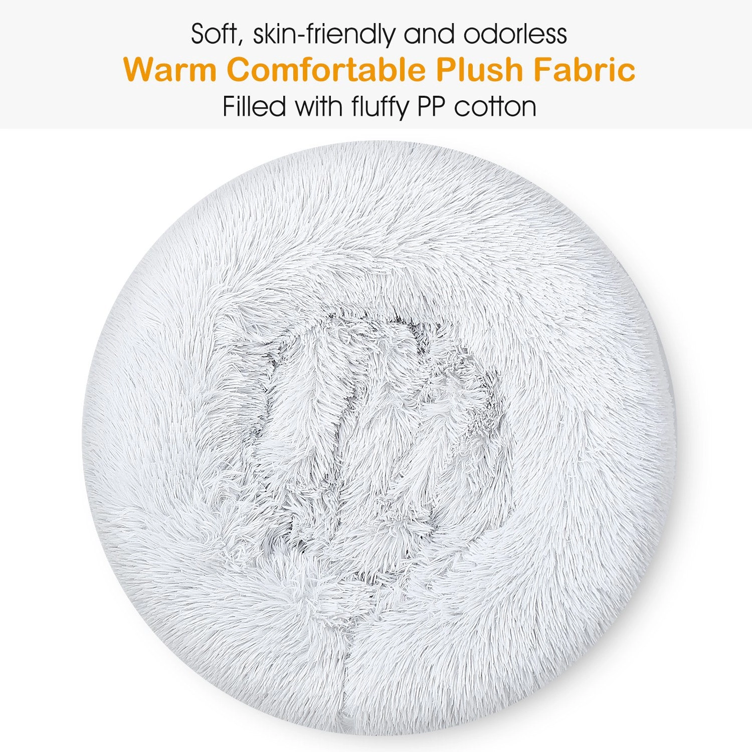 GBruno Plush Fleece Pet Bed With Supportive Rim