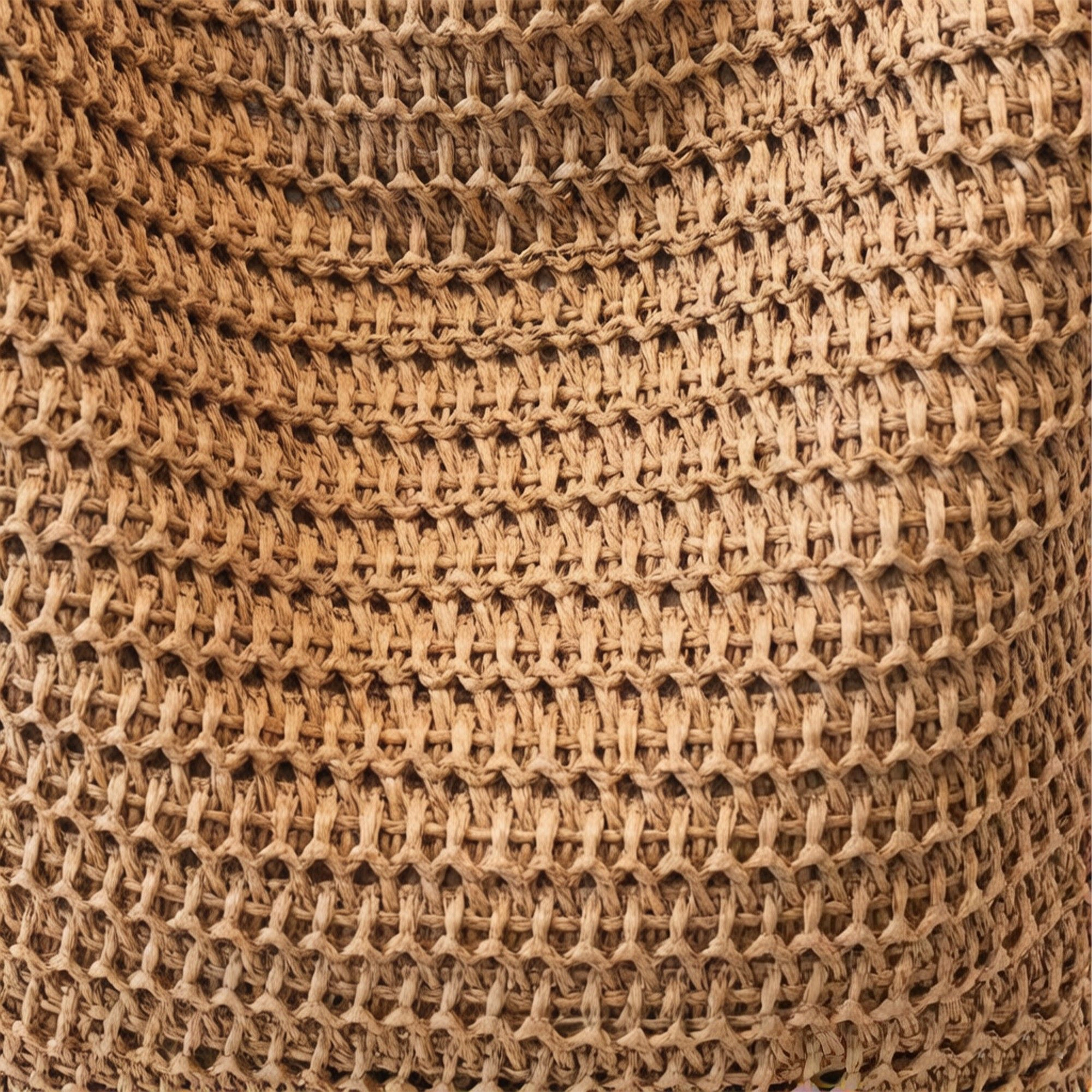 Alilang Women's Woven Crochet Tote Bag with Drawstring Detail and Pattern Strap Shoulder Handbag Lightweight Knit