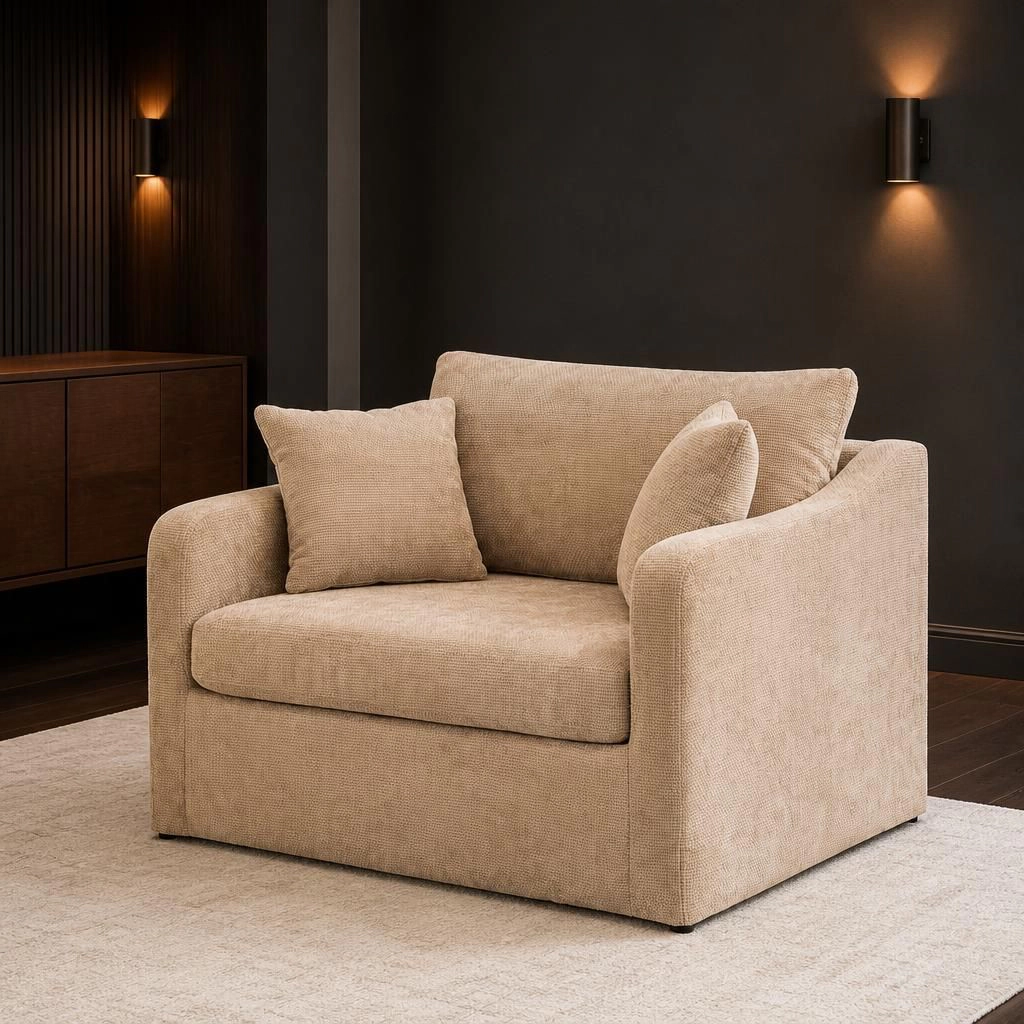 GOODSILO Comfortable Upholstered Chenille Accent Chair