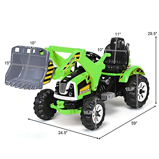LJG 12 V Battery Powered Kids Ride on Dumper Truck