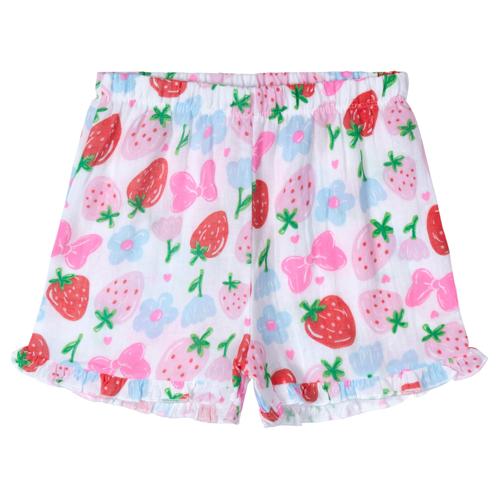 Disney Girls' 2-Piece Short Sleeve Tee and Gauze Shorts Set