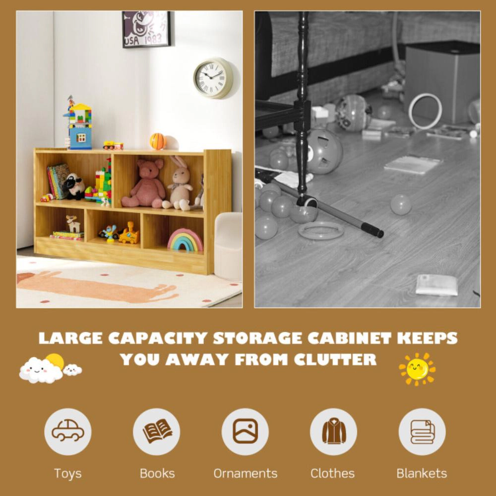 Hivvago Wooden Kids Storage Organizer