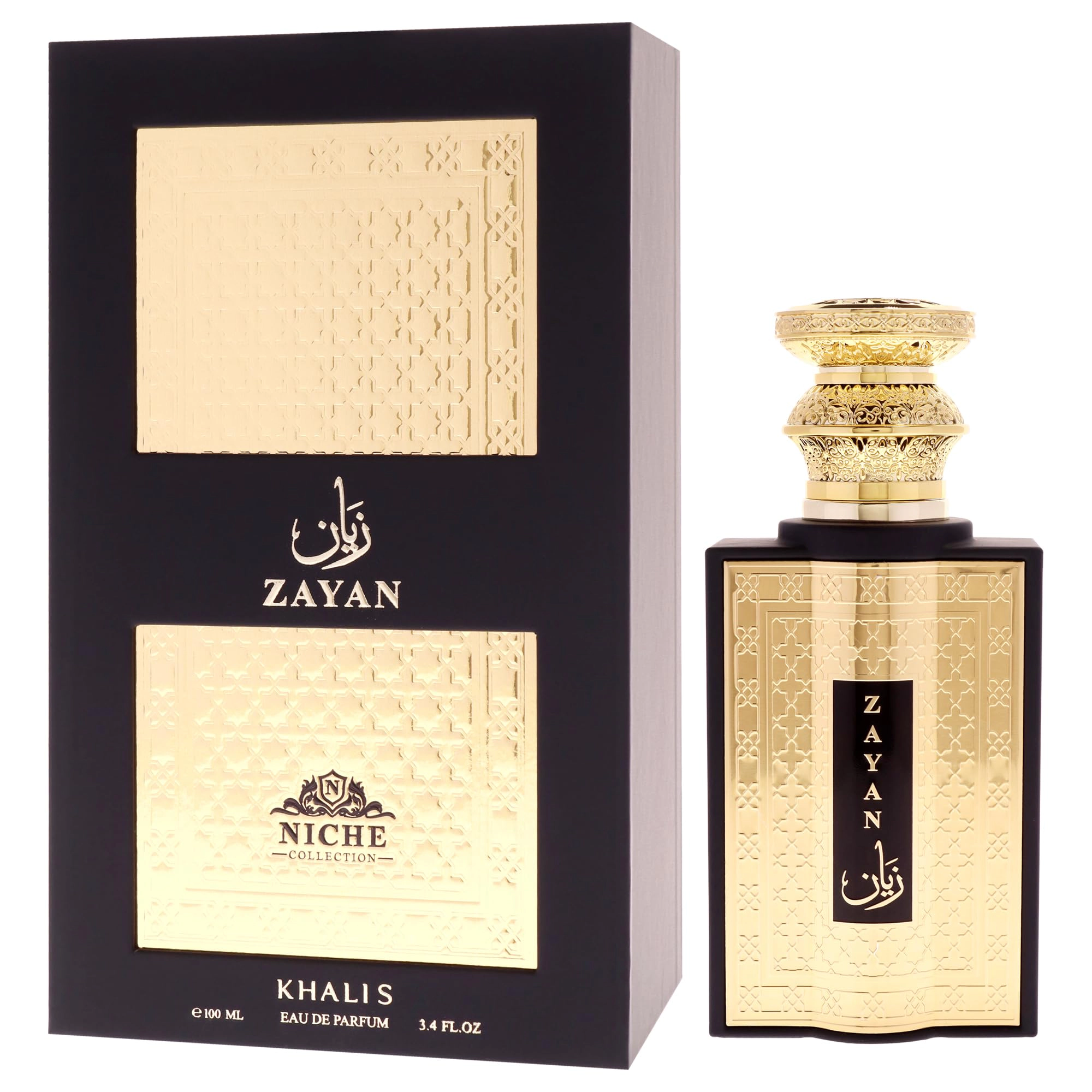 Khalis Zayan Niche Collection Eau de Parfum for Men, Oriental Floral Woody 3.4 oz Spray