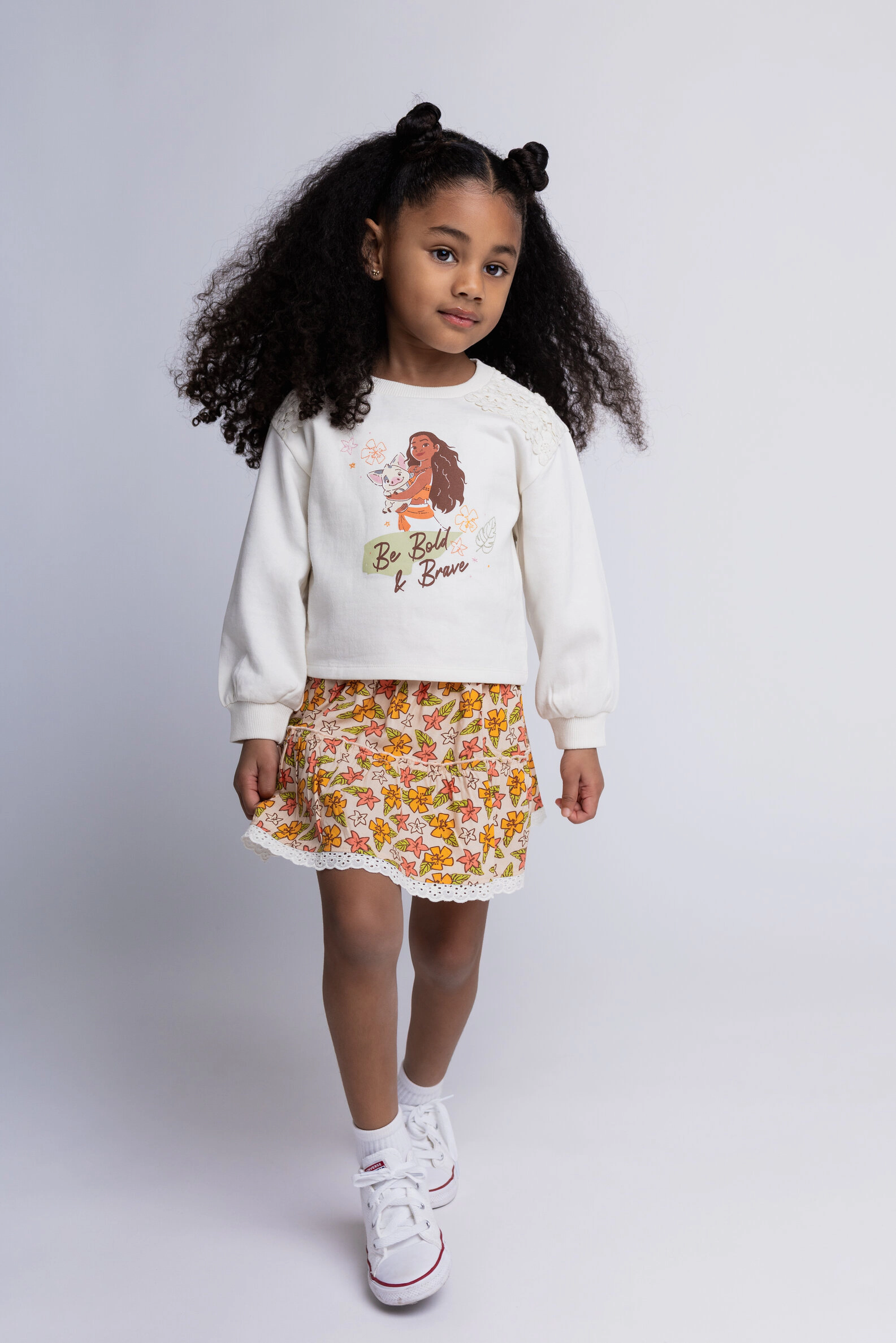 Disney Girls' 2-Piece Sweatshirt and Skirt Set