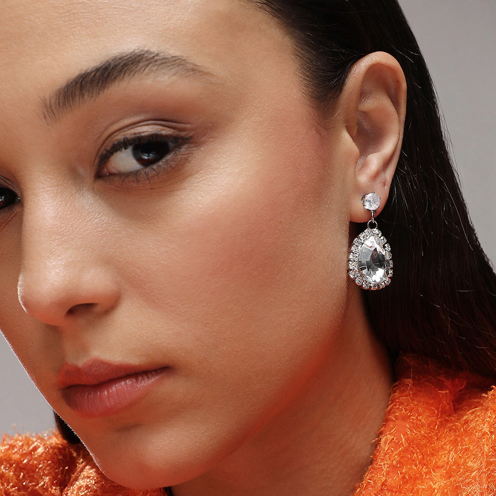 SOHI Women's Crystal Drop Earrings