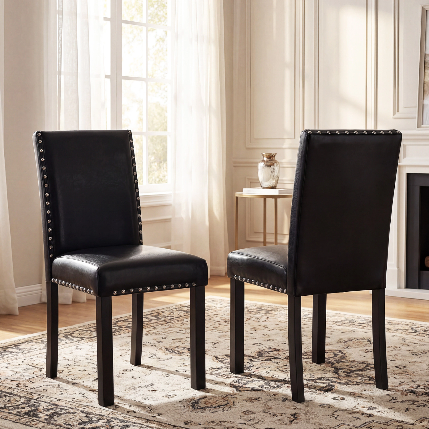 LJG Dining Chairs with Solid Rubber and Wood Legs