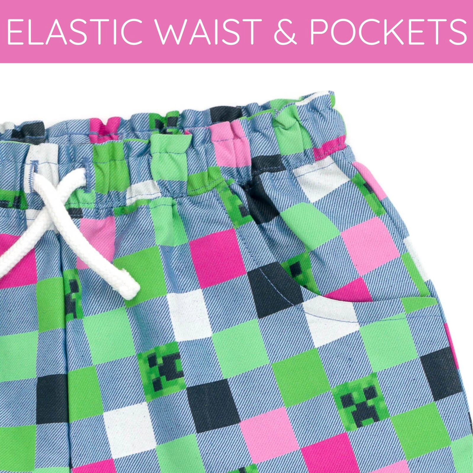 Minecraft Creeper Girls' 2-Piece T-Shirt and Dolphin Shorts Set