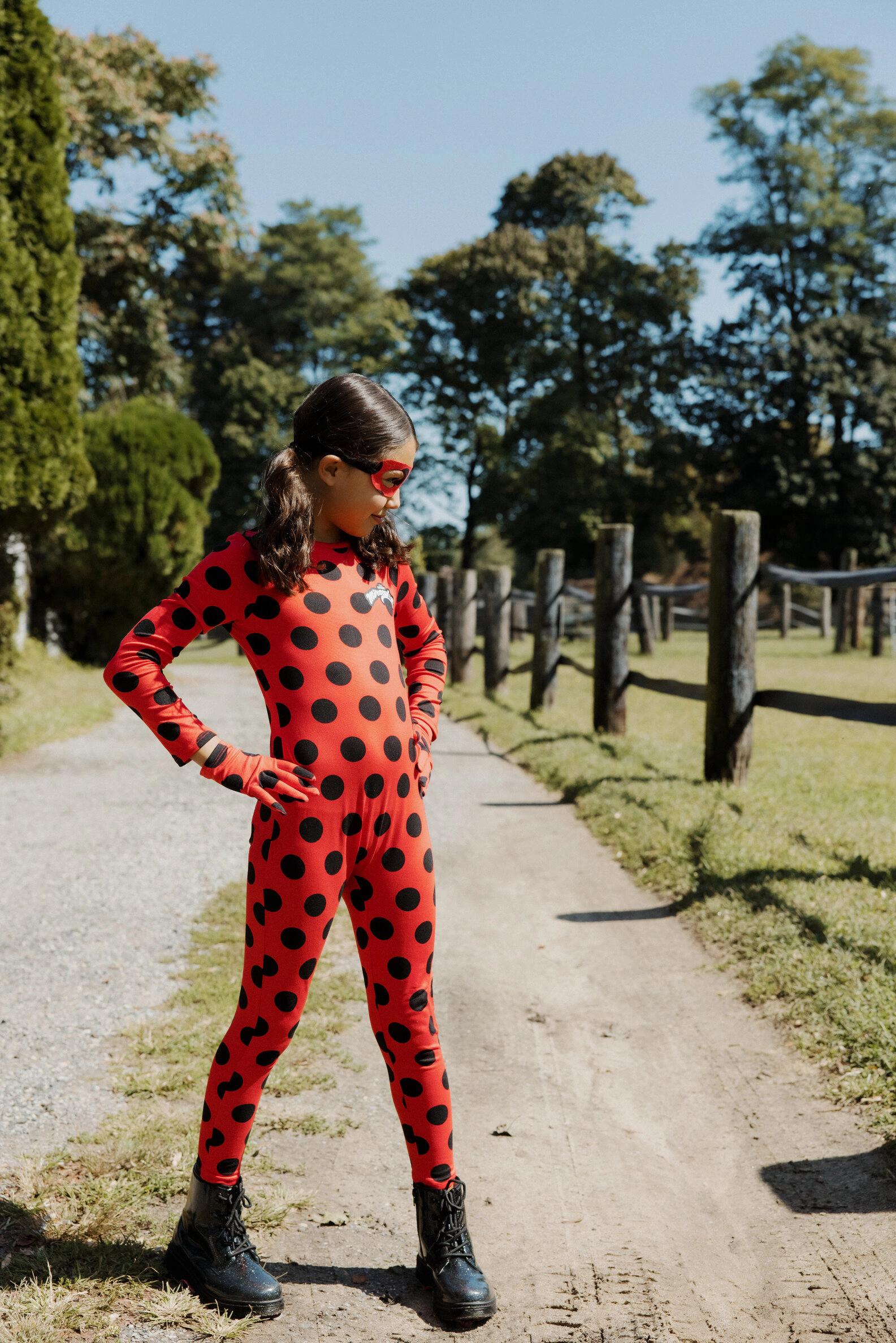 Miraculous Ladybug Girls' Cosplay One Piece Jumpsuit Set
