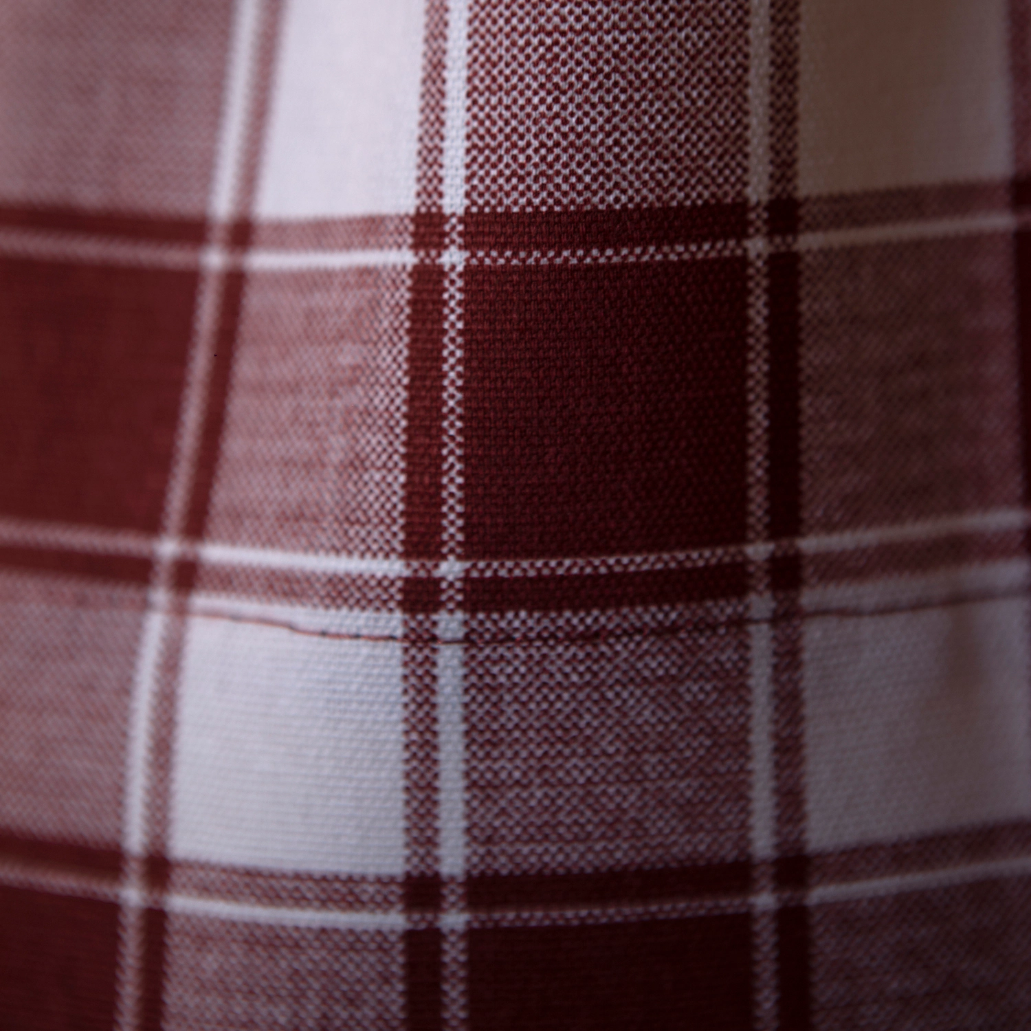 ELLIS 50% Polyester 50% Cotton Country Check Tailored With 1.5" Rod Pocket Tiers 56" x 24" Brick