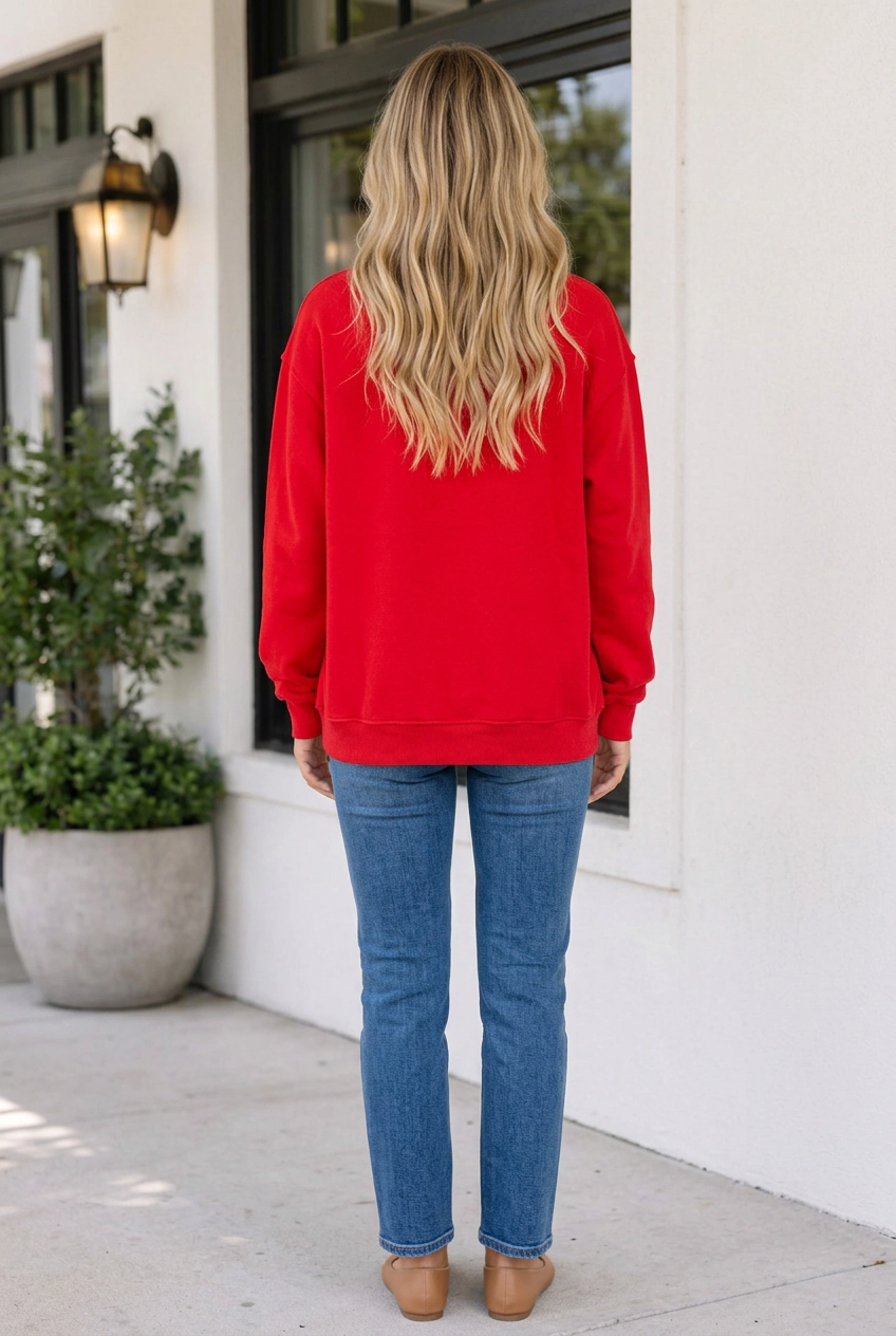 Threaded Pear Women's Linda Long Sleeve Shift Sweatshirt
