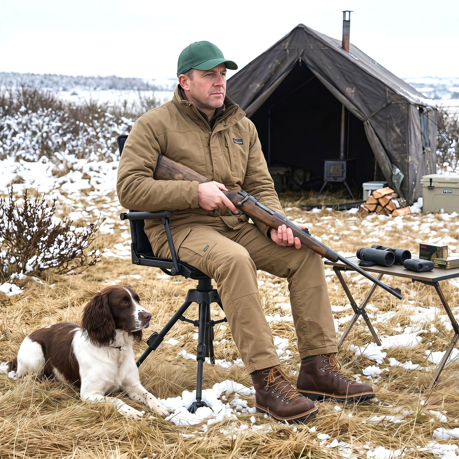 LJG 360° Silent Swivel Hunting Seat with 5-Level Adjustable Height