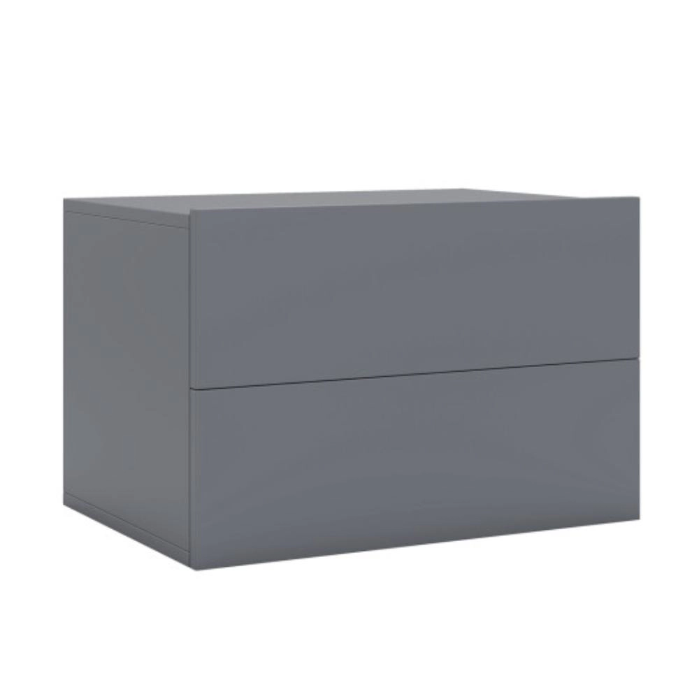 Hivvago Floating Nightstand With 2 Storage Drawers Wall Mounted For Bedroom