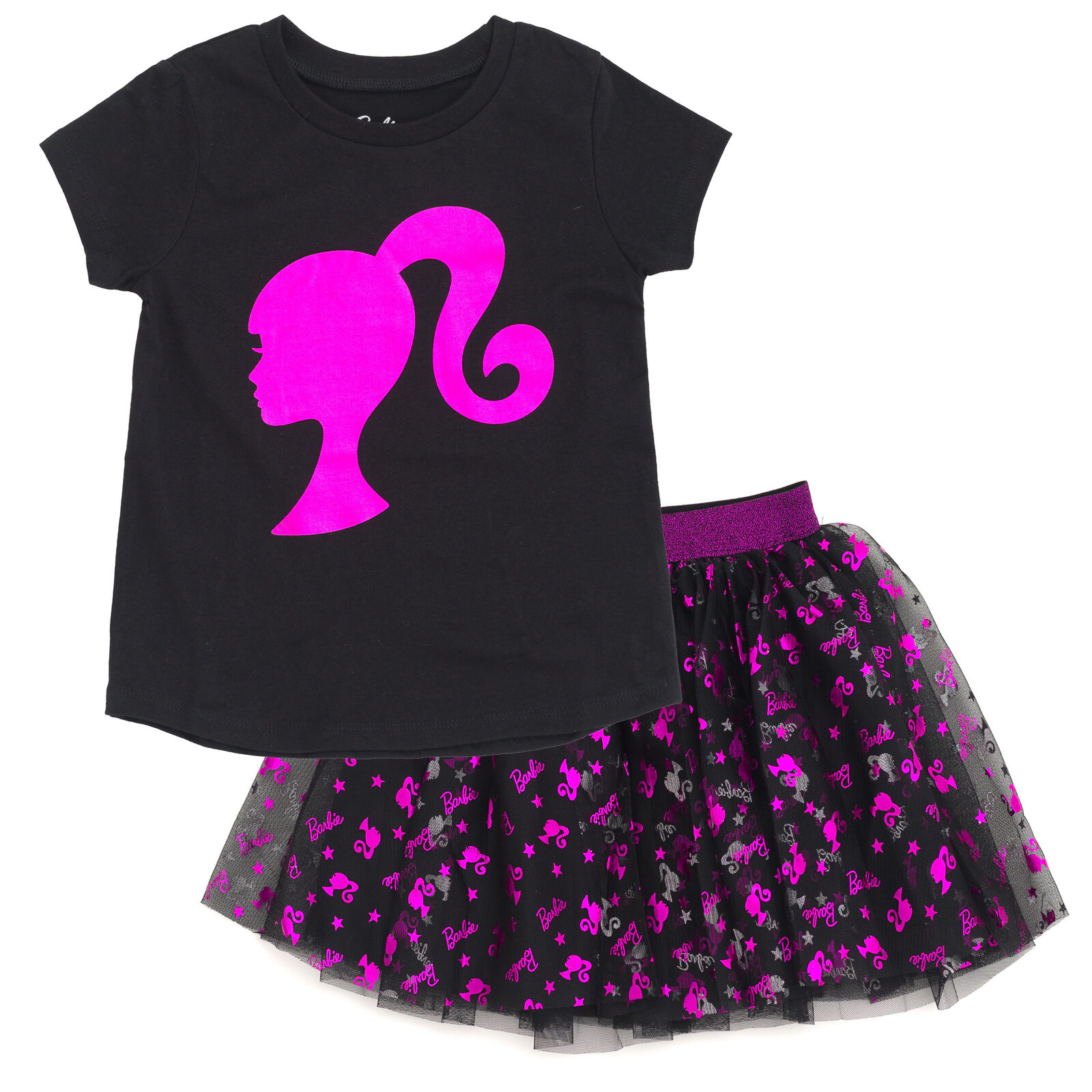 Barbie Girls' 2-Piece T-Shirt and Tutu Skirt Set