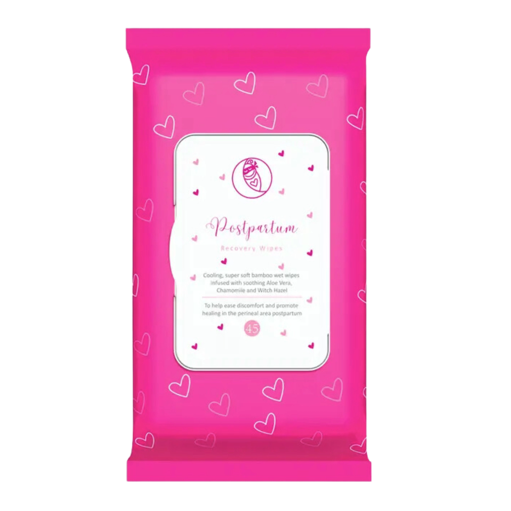 Ninja Mama Women's Postpartum Perineal Recovery Cooling Pad Liners/Wipes Pack of 45