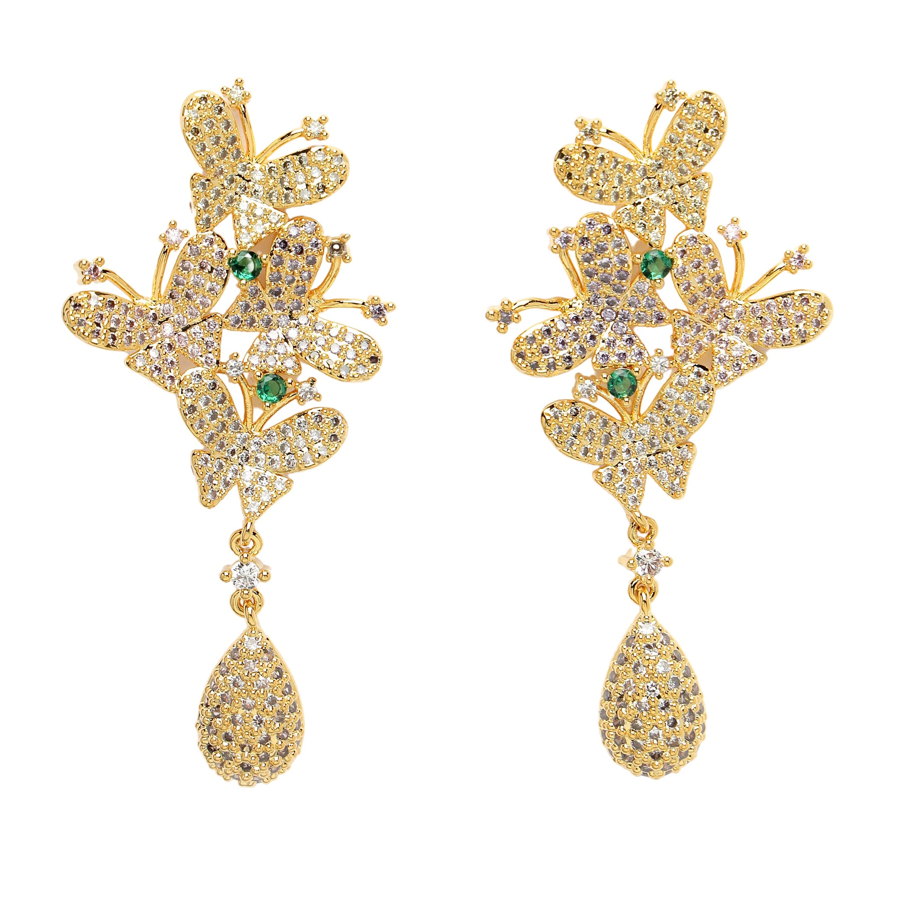 AGP PARIS Womens Diva Collection Butterfly Drop Earrings