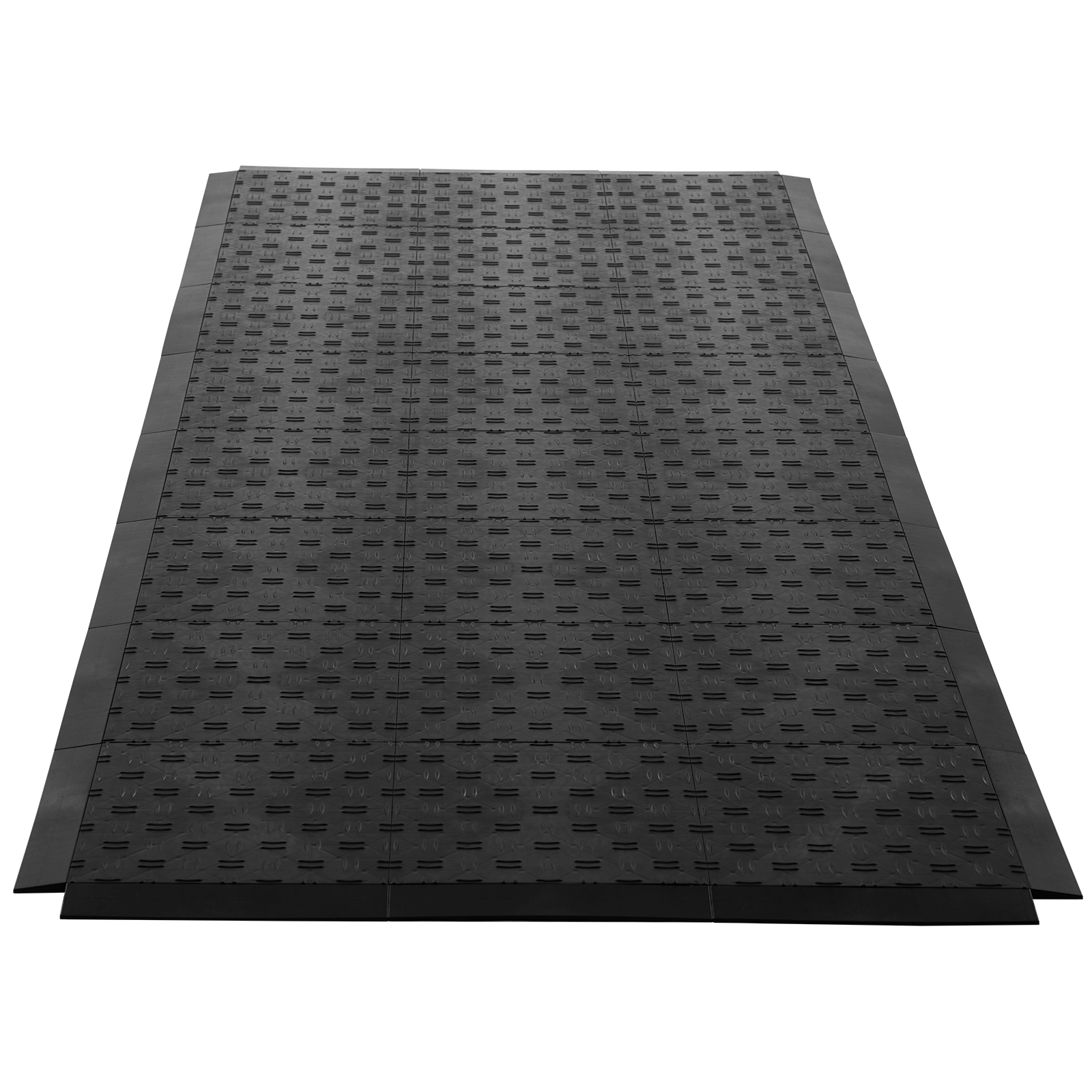 HONGGE Sturdy Interlocking Modular Garage Floor Edging Transition Edge Kit, Slip-resistant