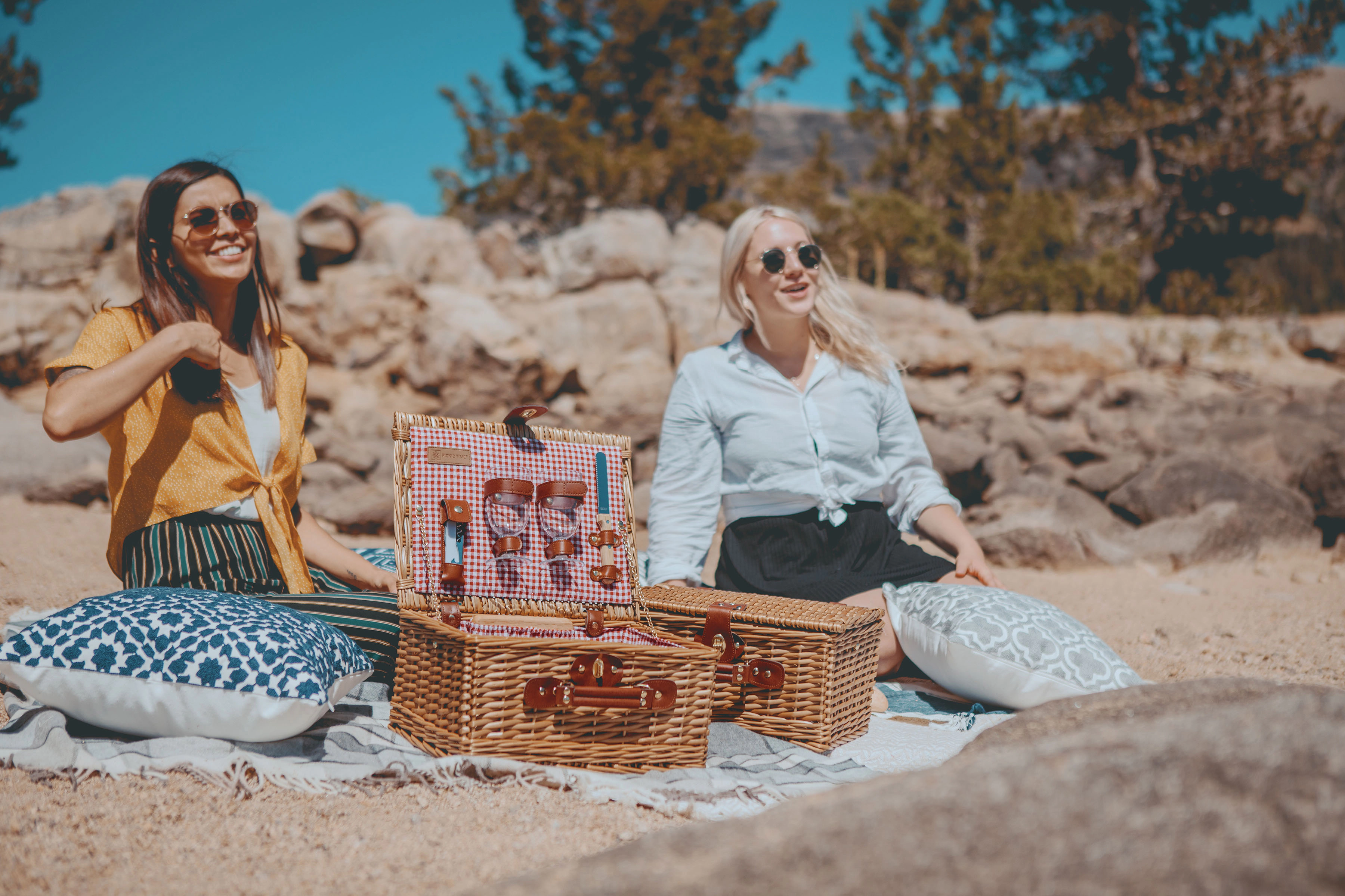 PICNIC TIME Classic Wine & Cheese Picnic Basket