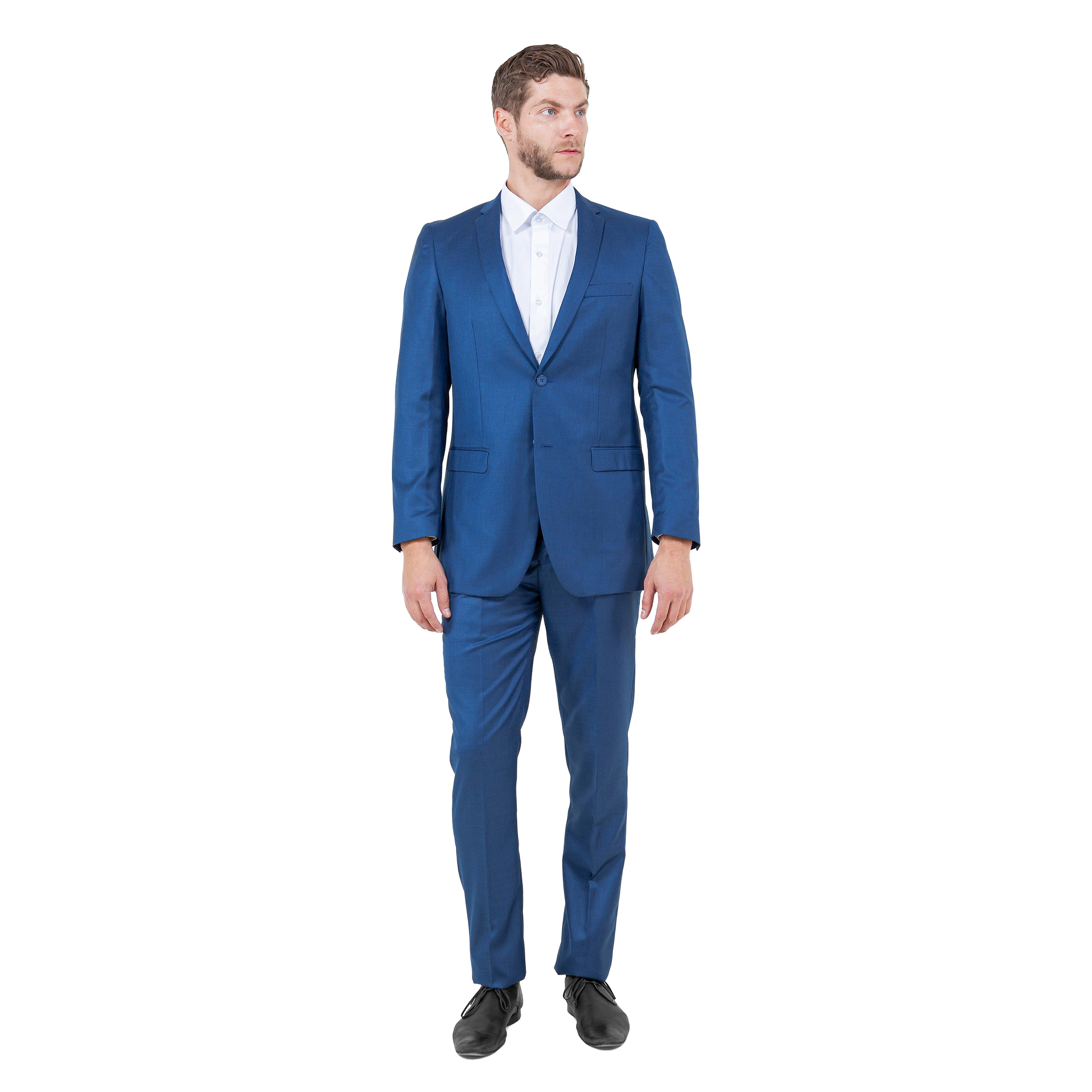Tazzio Men’s Slim Fit 2-Pc. Sharkskin Suit Set