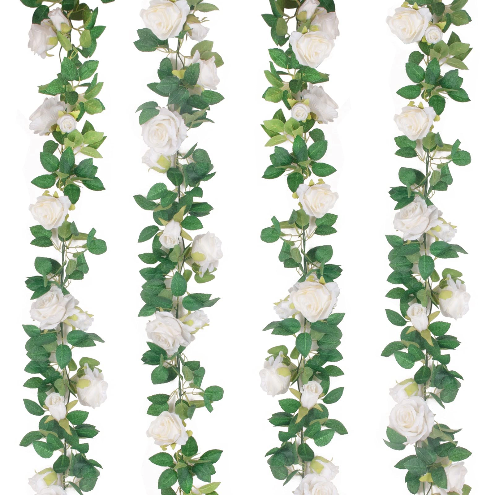 PUPWE Artificial Rose Vine Garland Wedding Decor